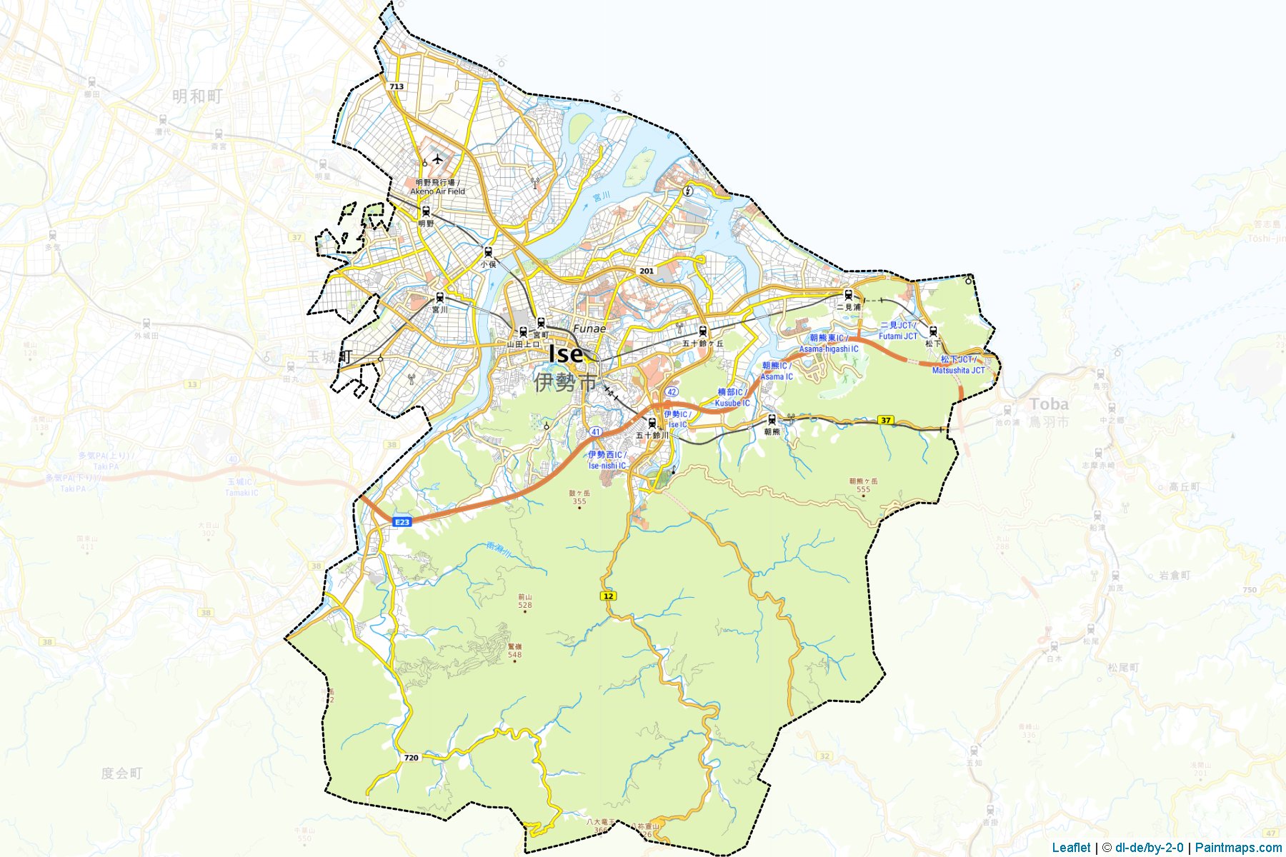 Ise (Mie Prefecture) Map Cropping Samples-1