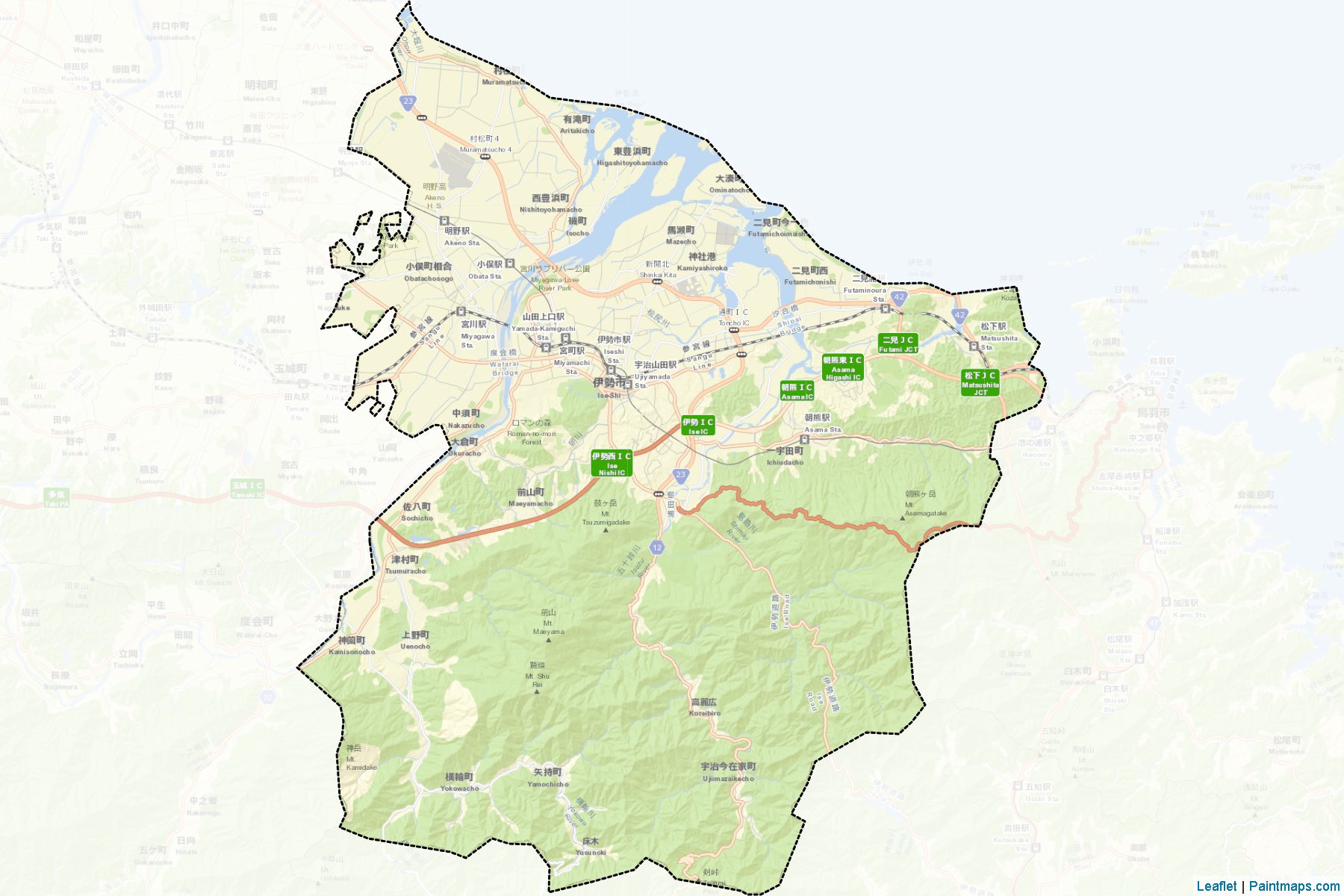 Ise (Mie Prefecture) Map Cropping Samples-2