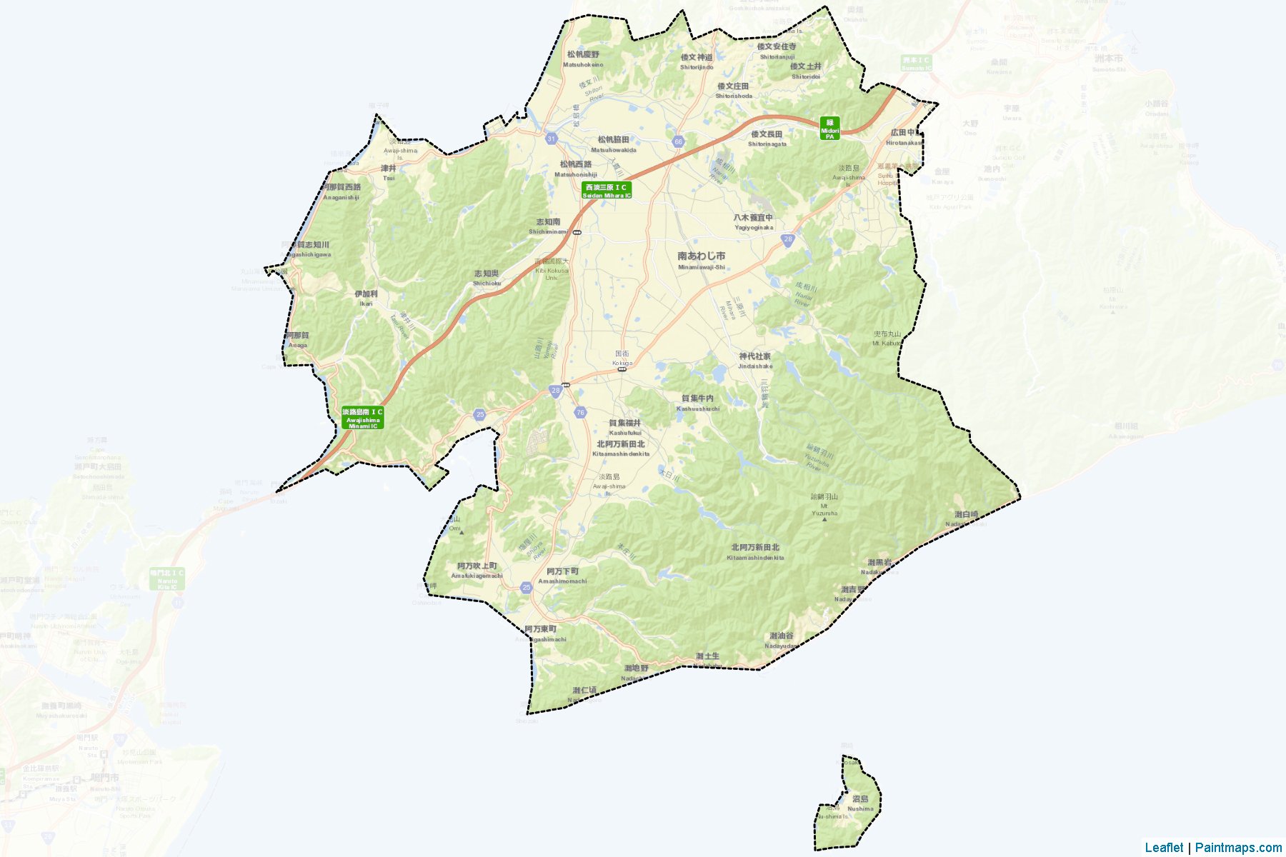 Muestras de recorte de mapas Minamiawaji (Hyōgo)-2