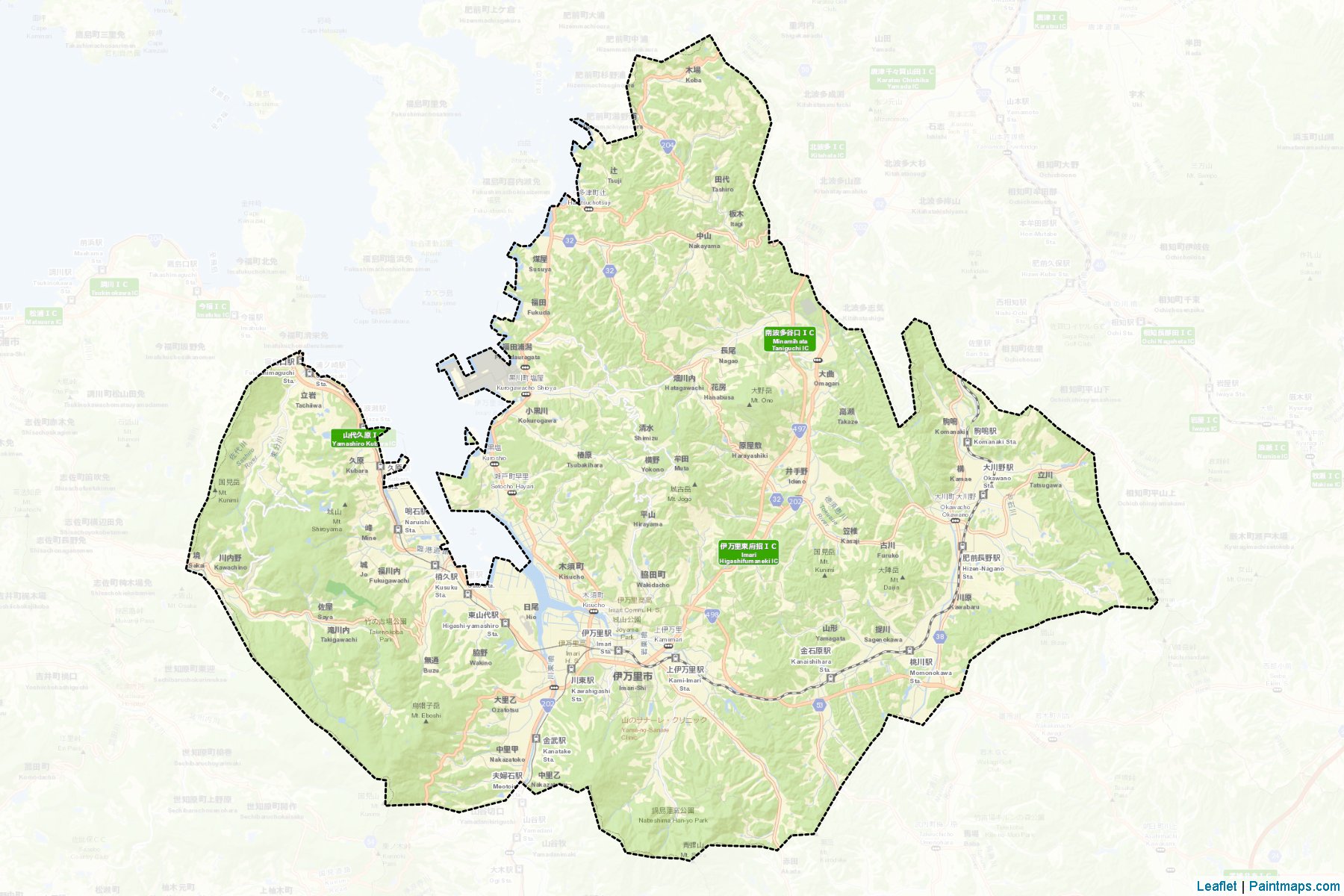 Imari (Saga Prefecture) Map Cropping Samples-2