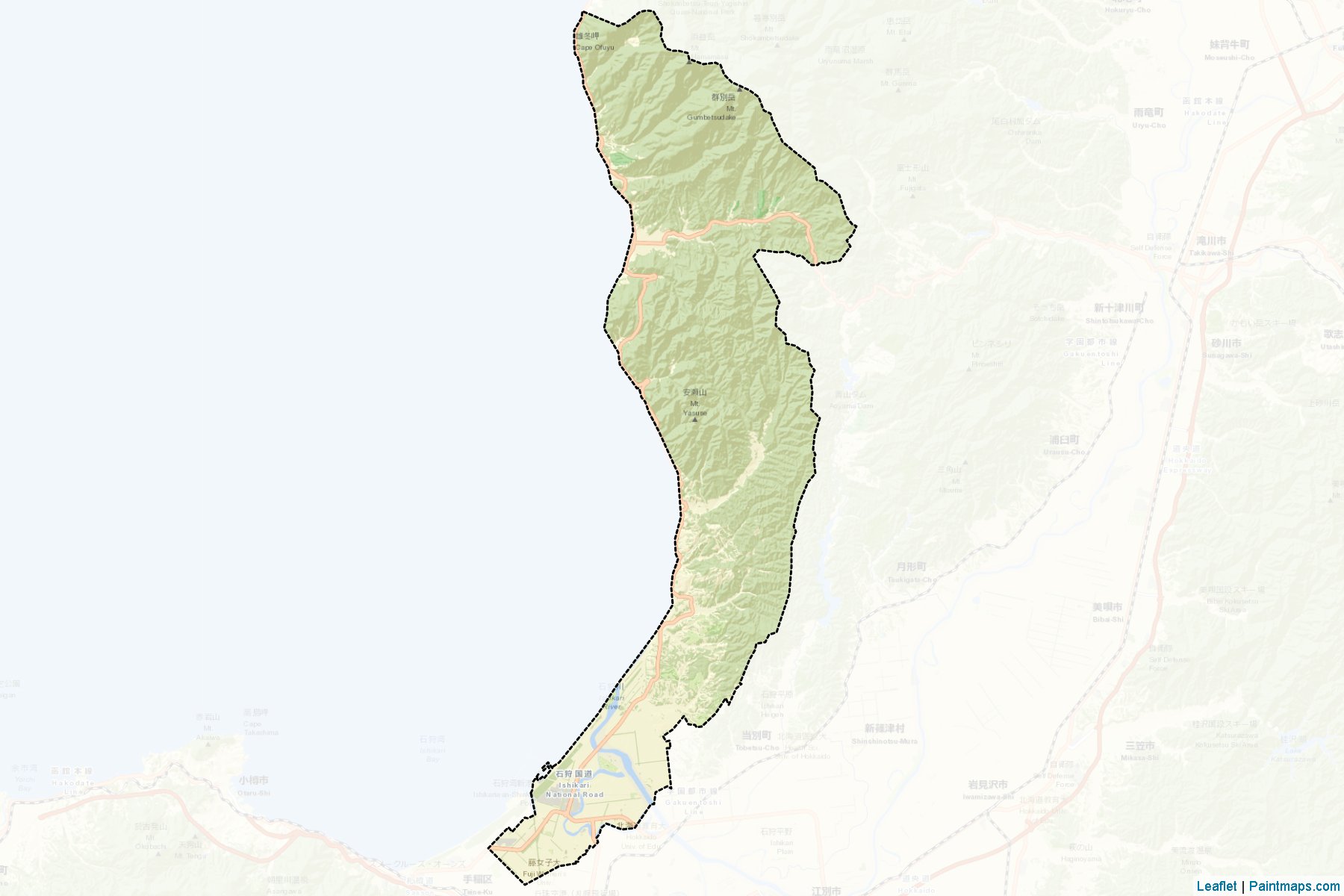 Ishikari (Hokkaido Prefecture) Map Cropping Samples-2