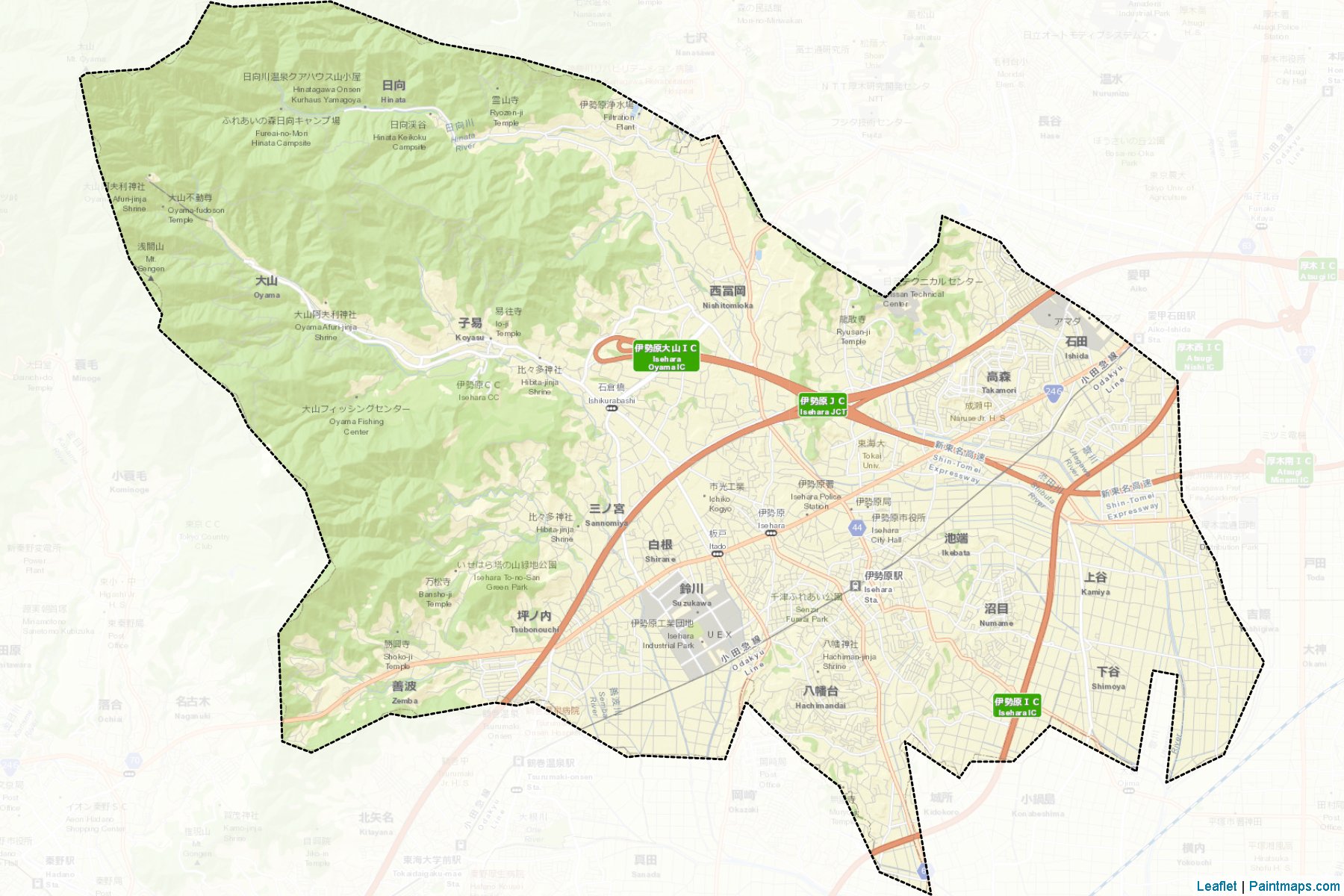 Muestras de recorte de mapas Isehara (Kanagawa)-2