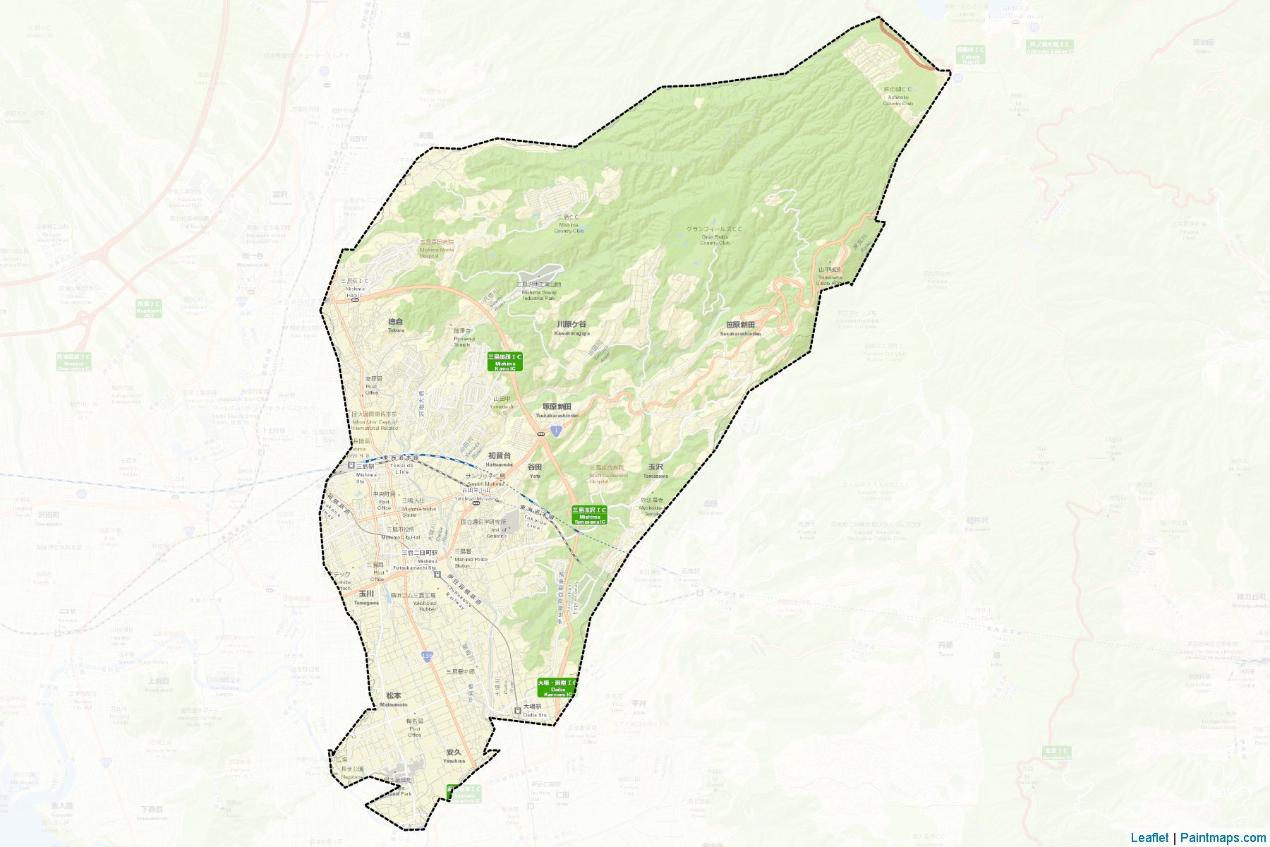 Muestras de recorte de mapas Mishima (Shizuoka)-2