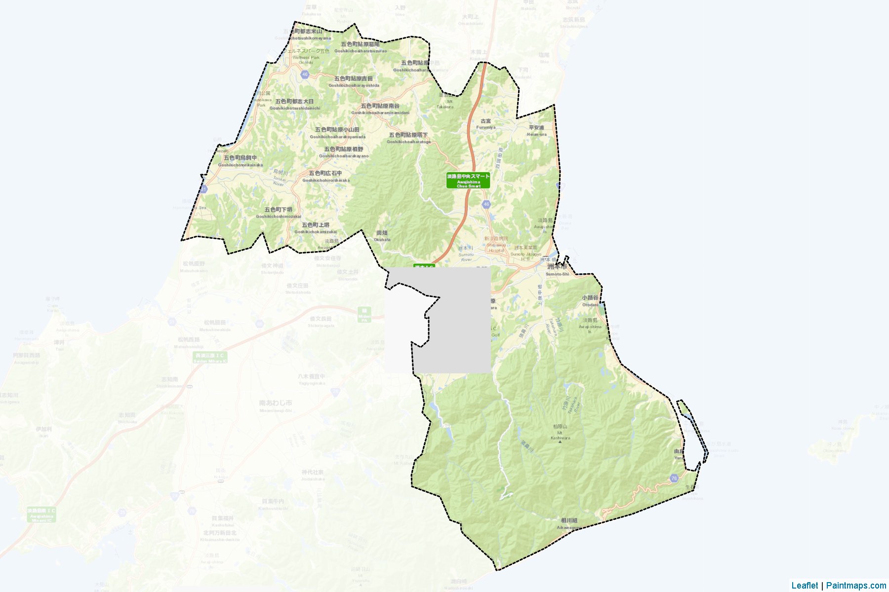 Muestras de recorte de mapas Sumoto (Hyōgo)-2