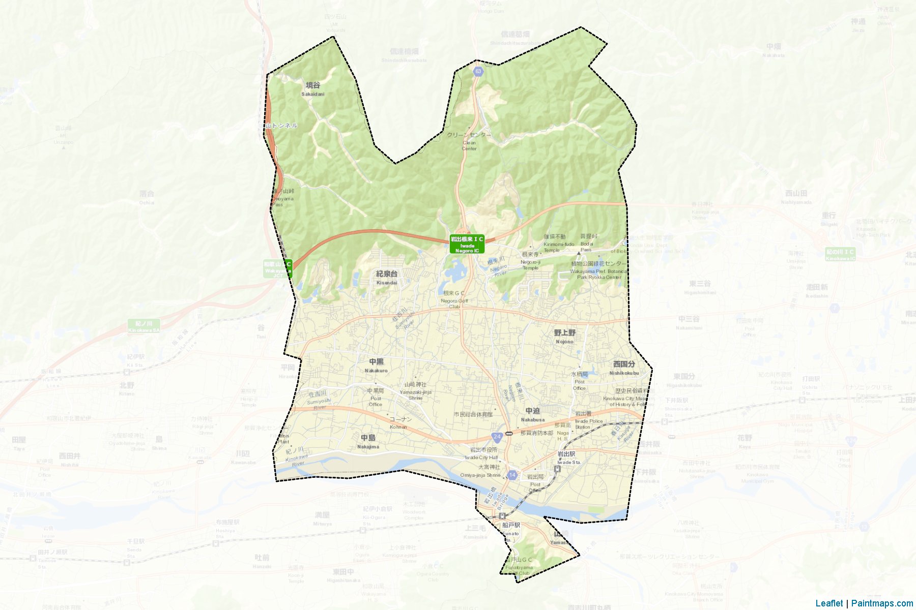 Iwade (Wakayama Prefecture) Map Cropping Samples-2