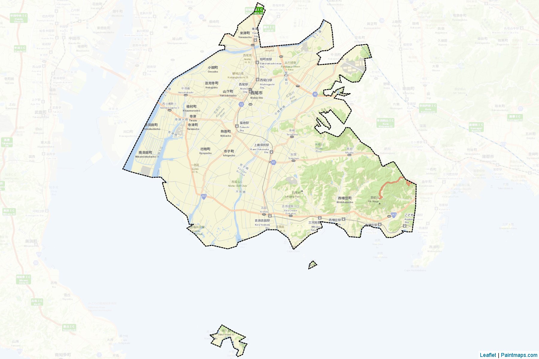 Muestras de recorte de mapas Nishio (Aichi)-2