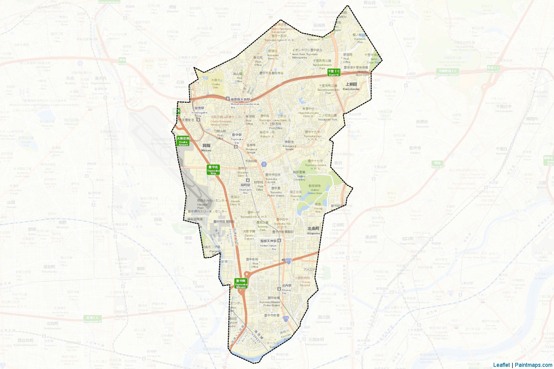 Toyonaka (Osaka ili) Haritası Örnekleri-2