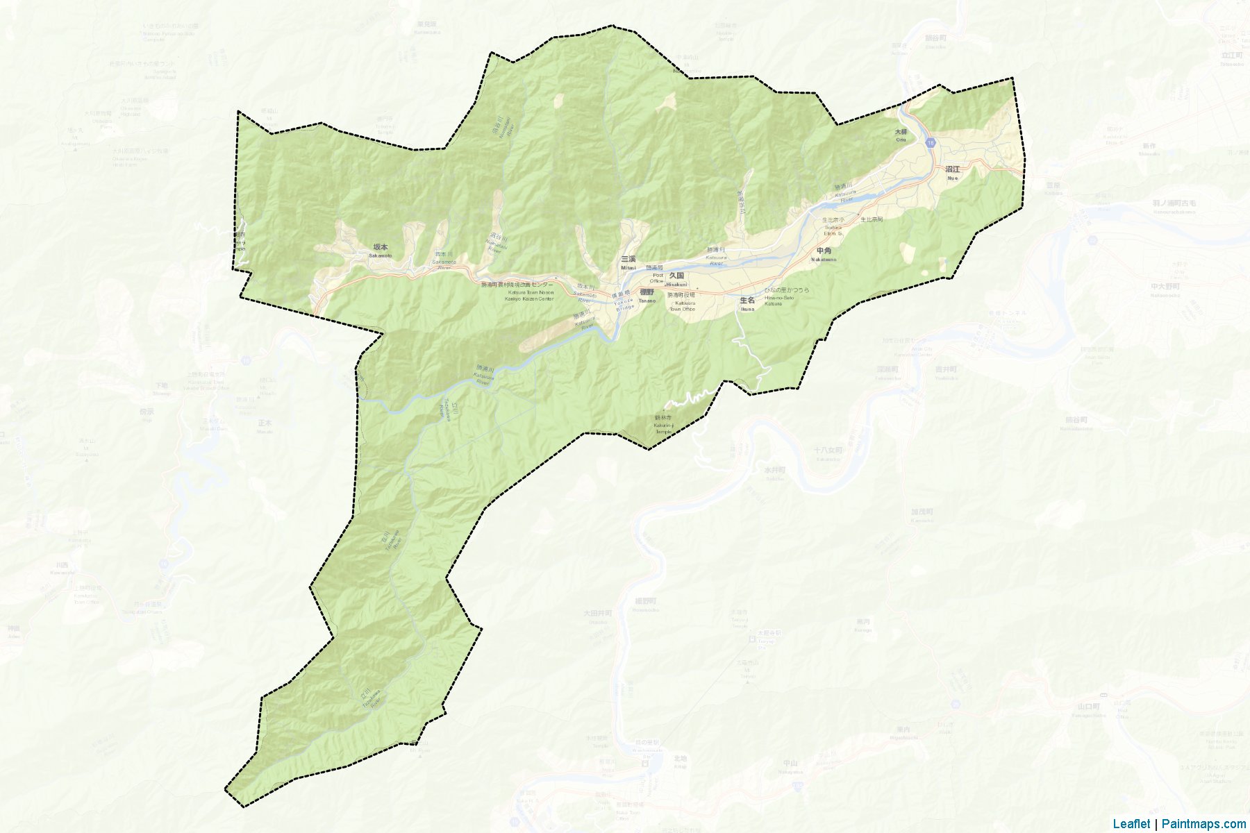 Katsuura (Tokushima Prefecture) Map Cropping Samples-2