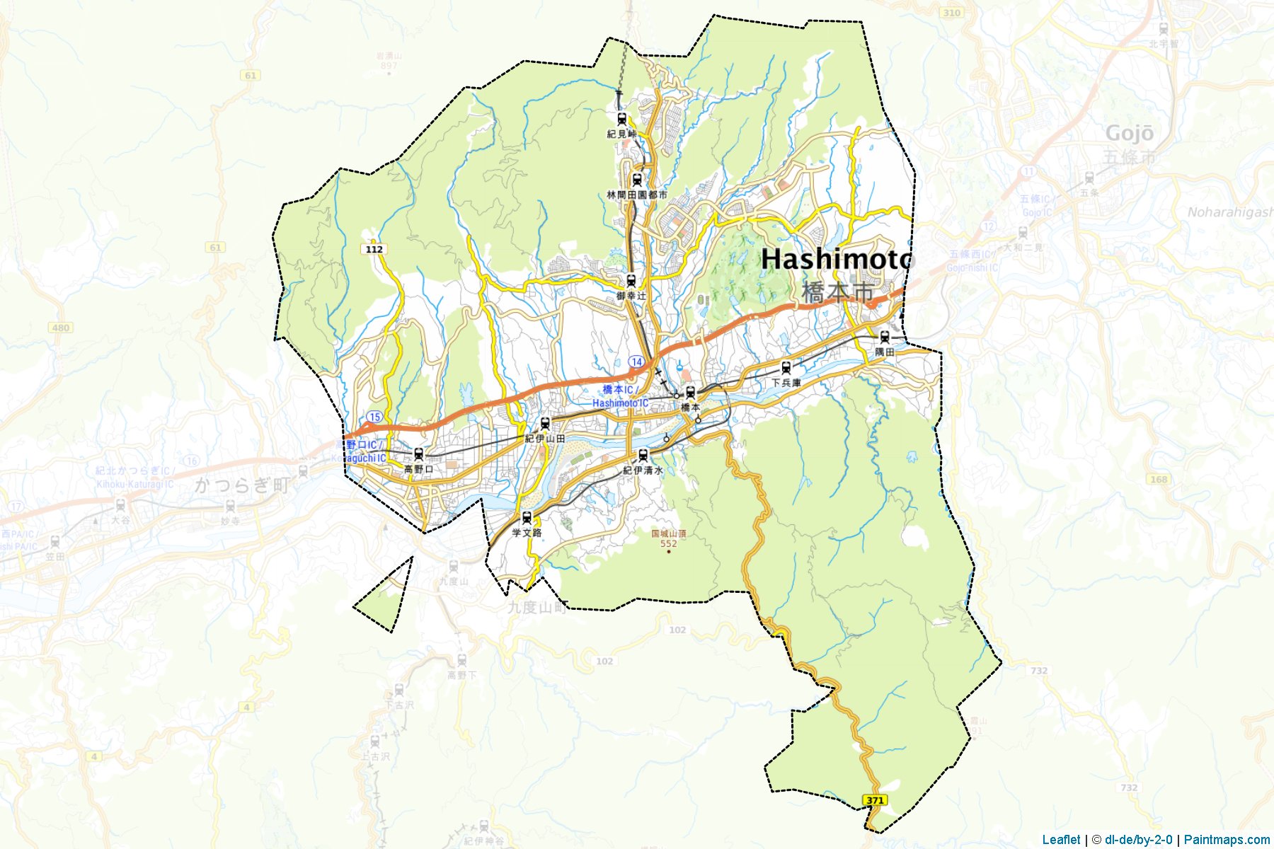 Hashimoto (Wakayama Prefecture) Map Cropping Samples-1