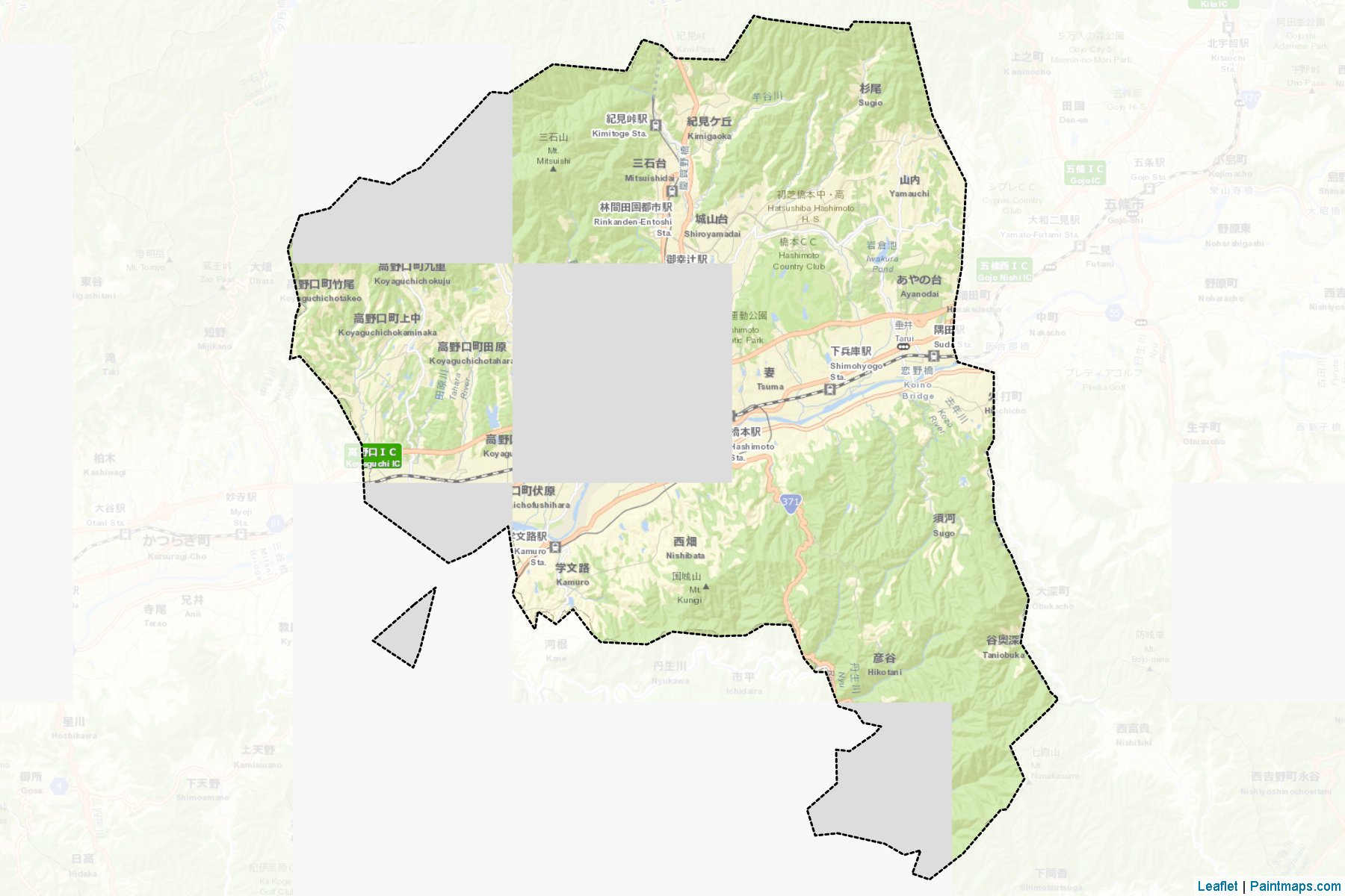 Hashimoto (Wakayama Prefecture) Map Cropping Samples-2