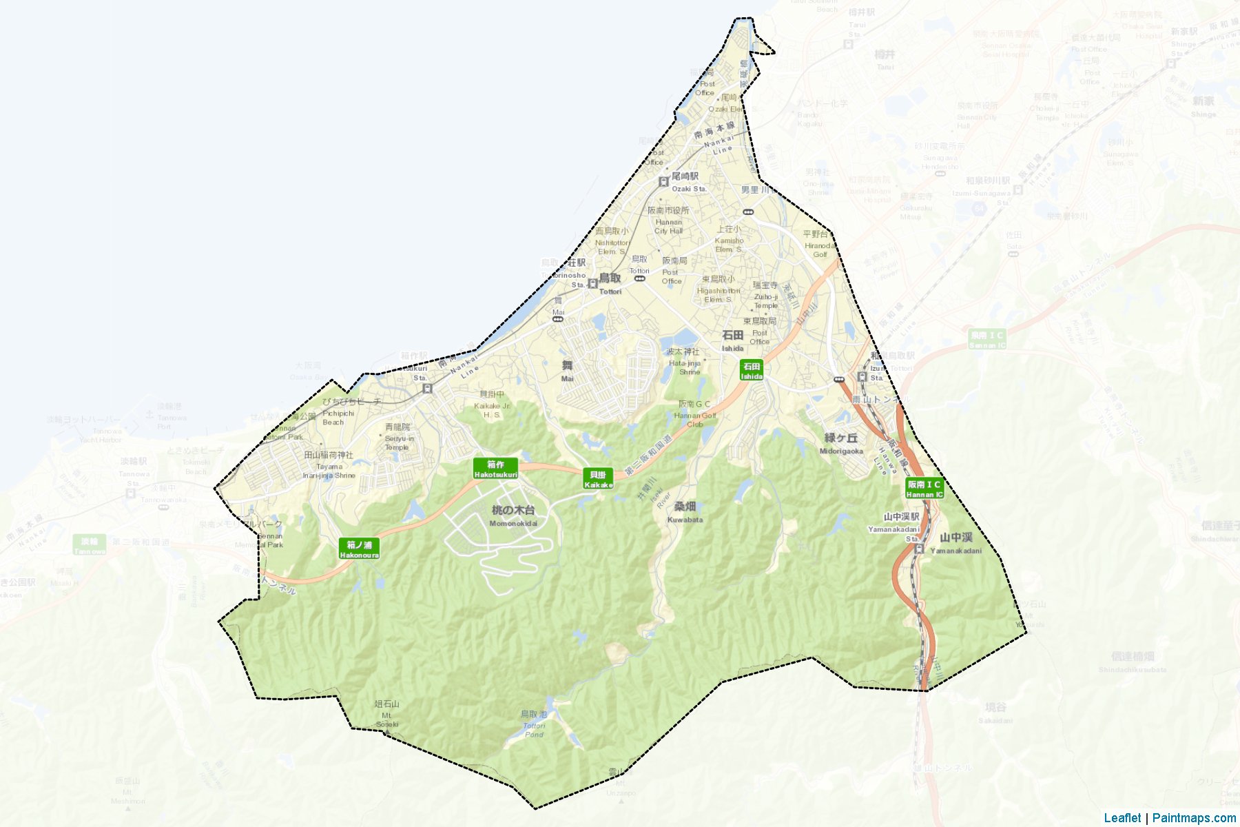 Hannan (Osaka Prefecture) Map Cropping Samples-2