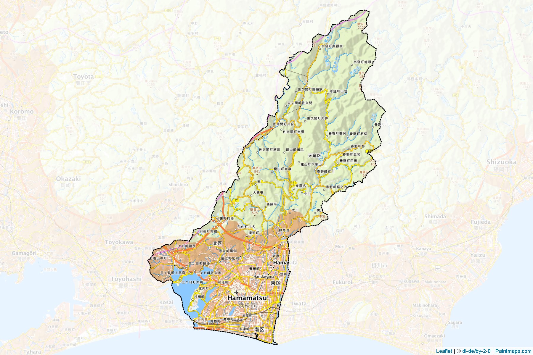 Hamamatsu (Shizuoka) Haritası Örnekleri-1