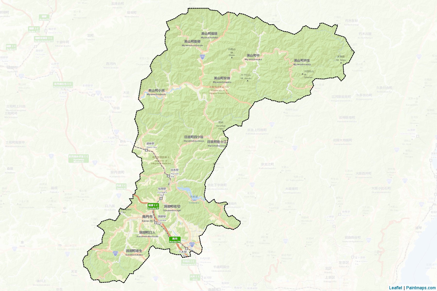 Nantan (Kyoto Prefecture) Map Cropping Samples-2