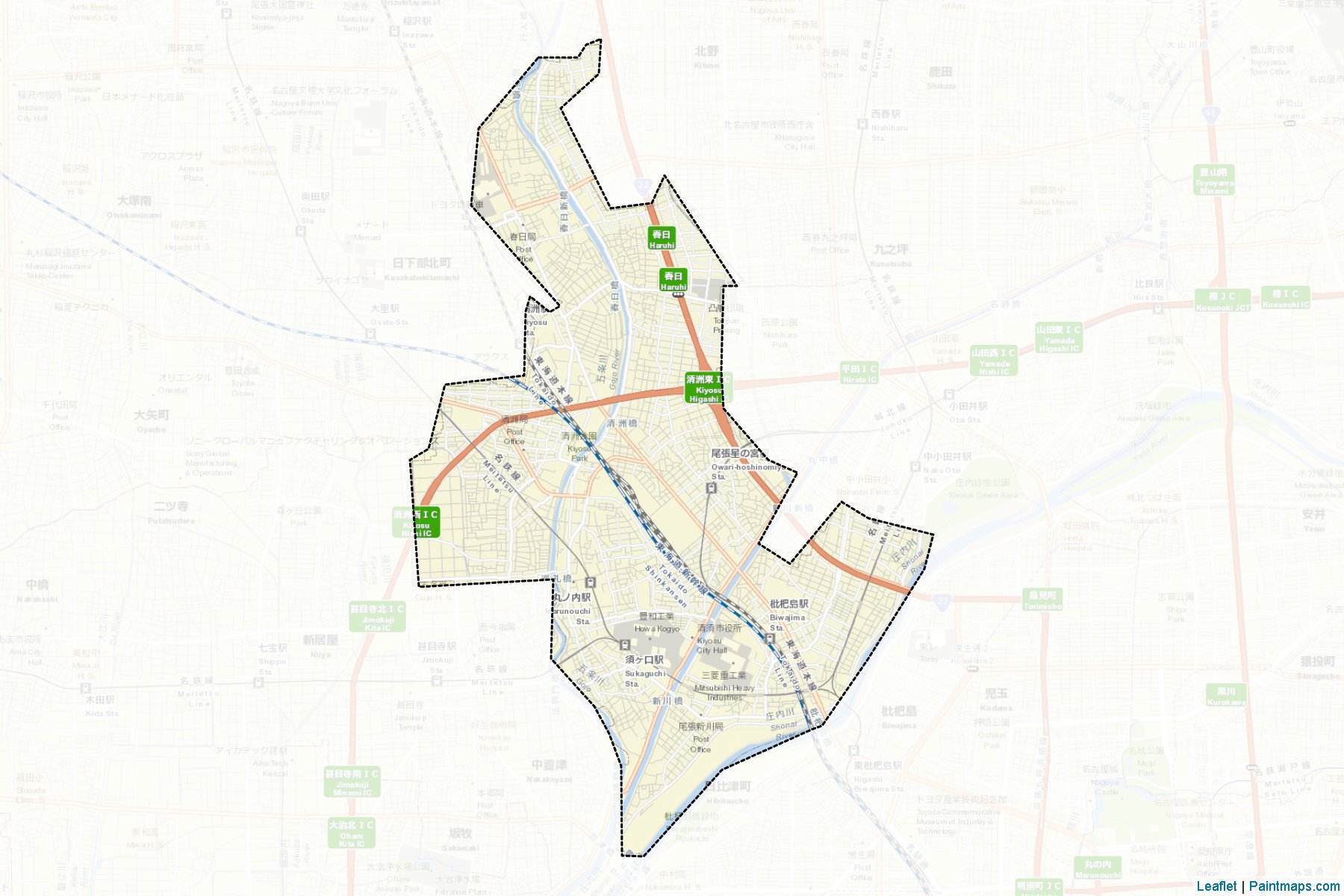 Kiyosu (Aichi Prefecture) Map Cropping Samples-2