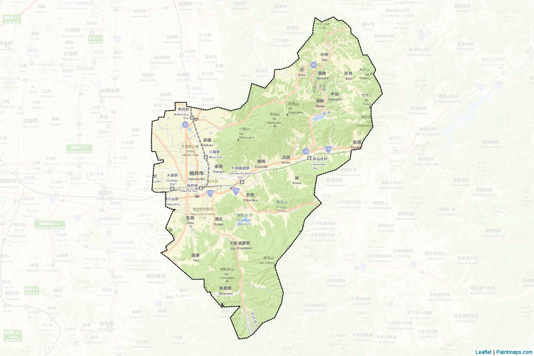 Sakurai (Nara Prefecture) Map Cropping Samples-2