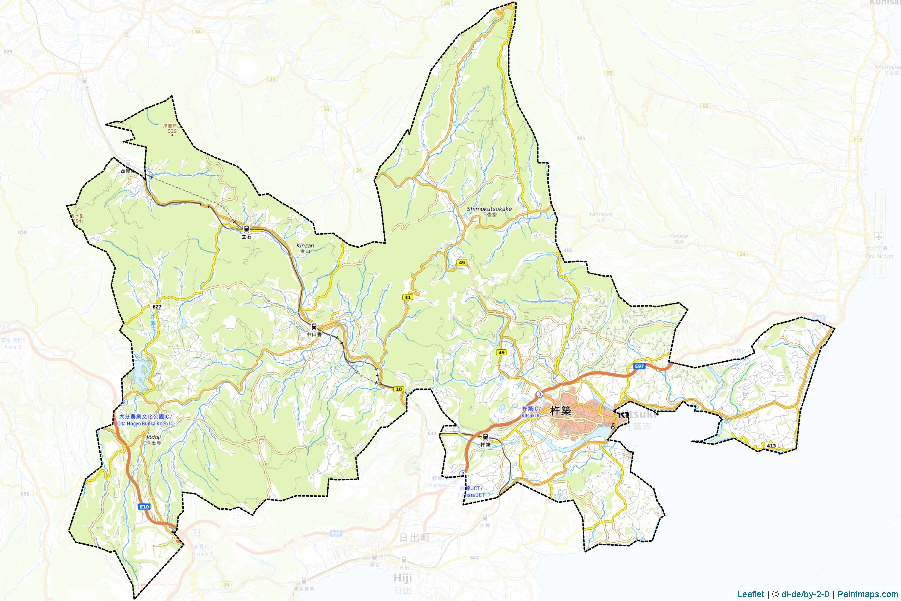 Kitsuki (Oita Prefecture) Map Cropping Samples-1