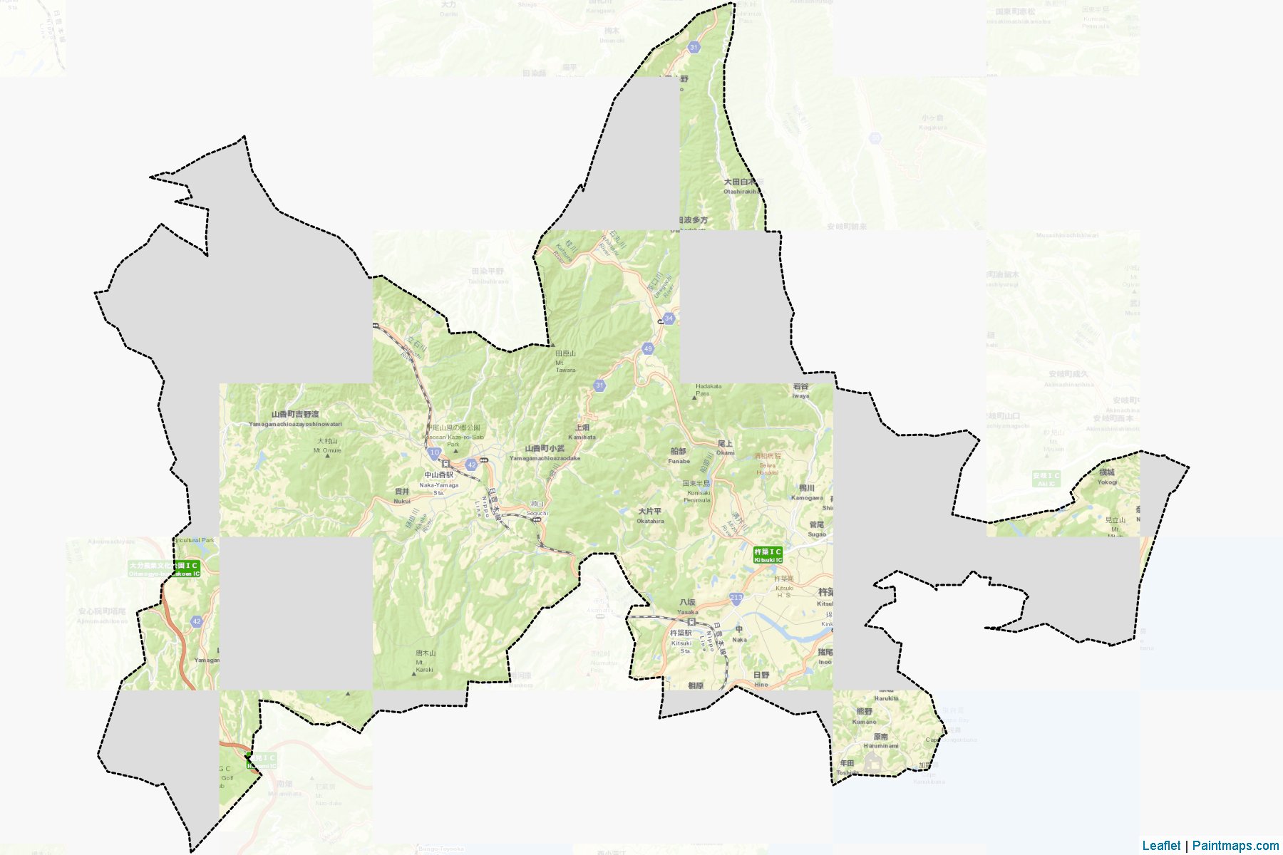 Kitsuki (Oita Prefecture) Map Cropping Samples-2