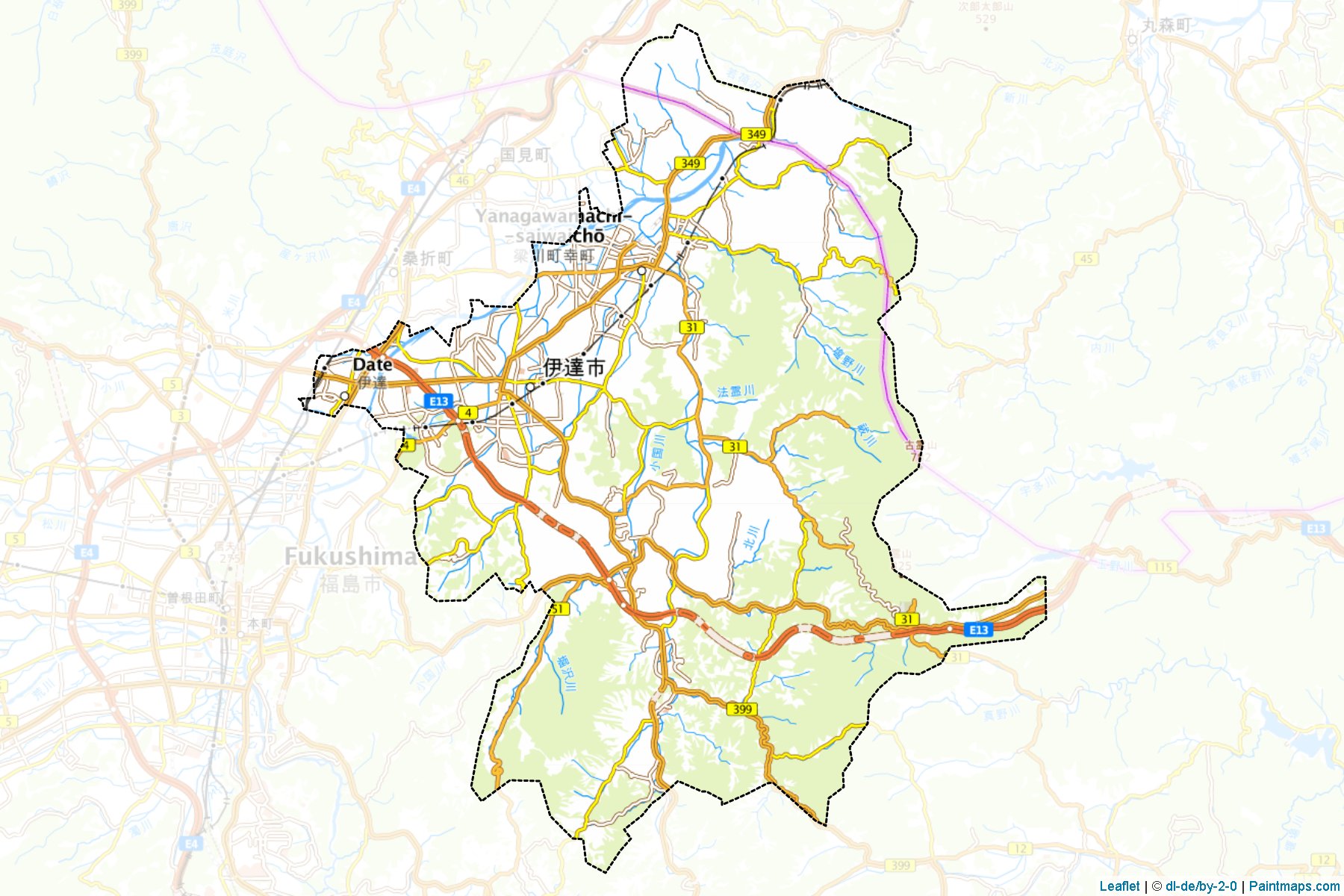 Date (Fukushima Prefecture) Map Cropping Samples-1