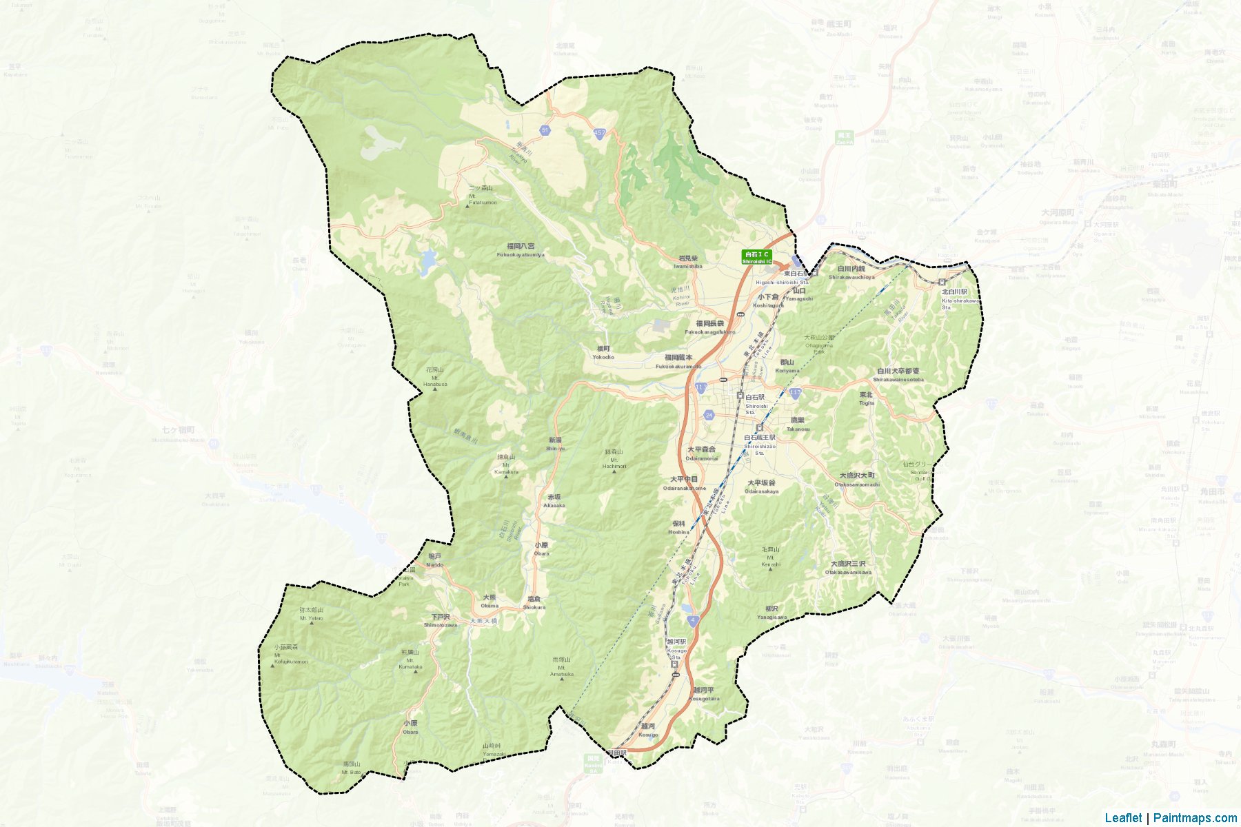 Muestras de recorte de mapas Shiroishi (Miyagi)-2