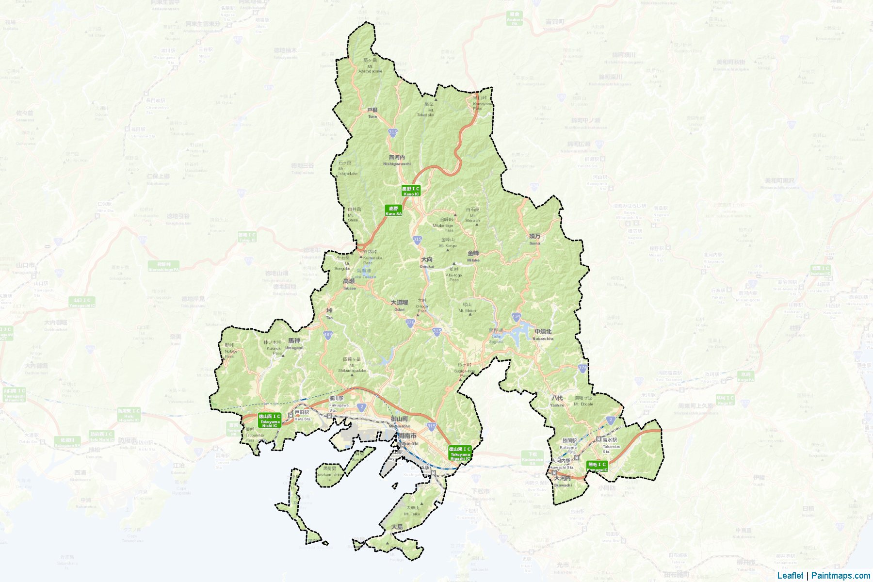 Shunan (Yamaguchi Prefecture) Map Cropping Samples-2