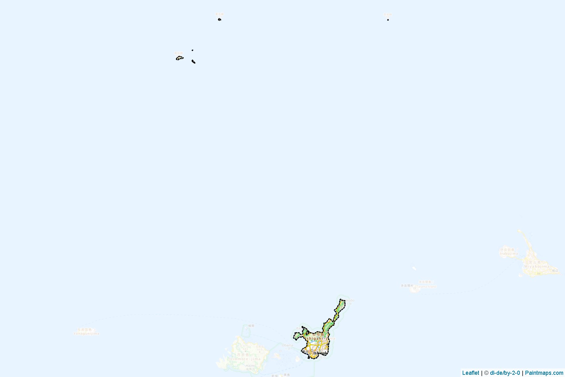 Muestras de recorte de mapas Ishigaki (Okinawa)-1