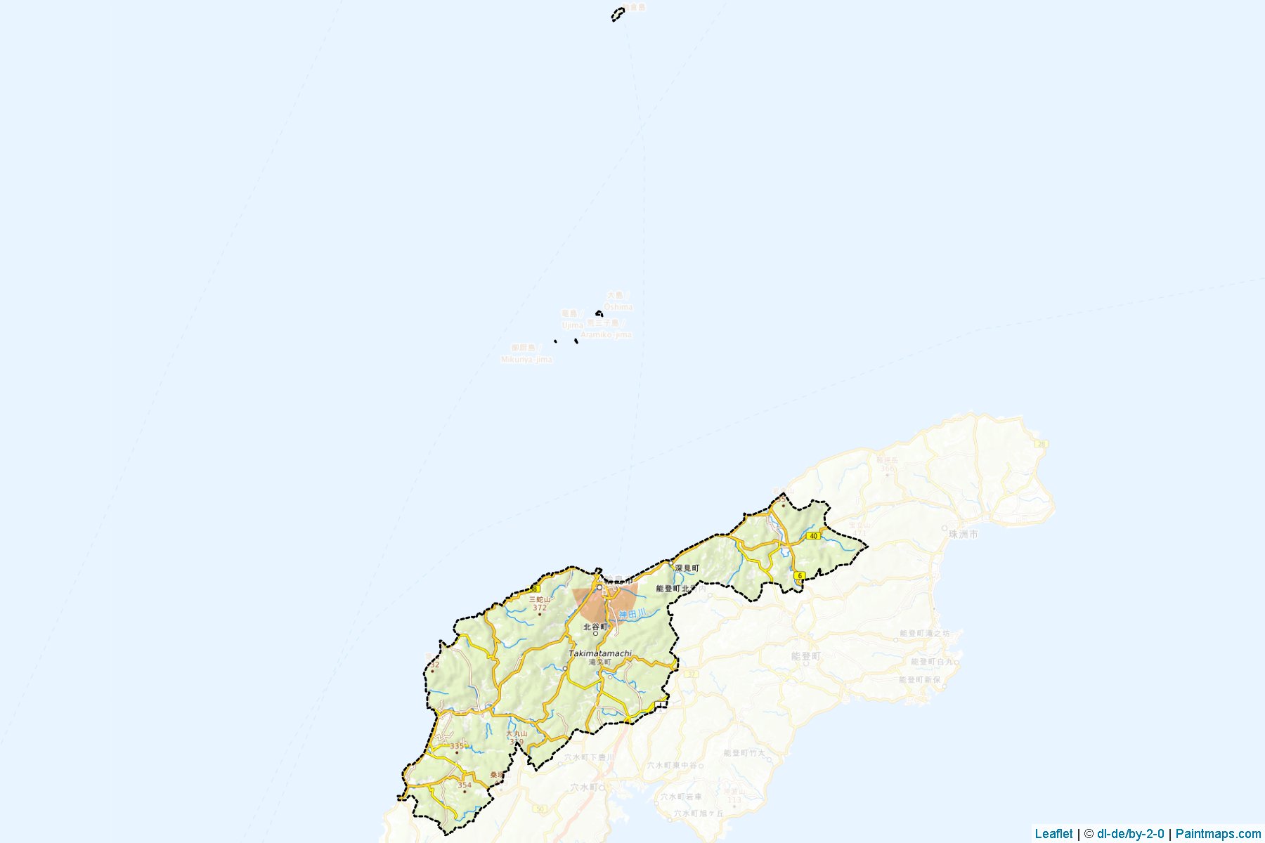 Muestras de recorte de mapas Wajima (Ishikawa)-1