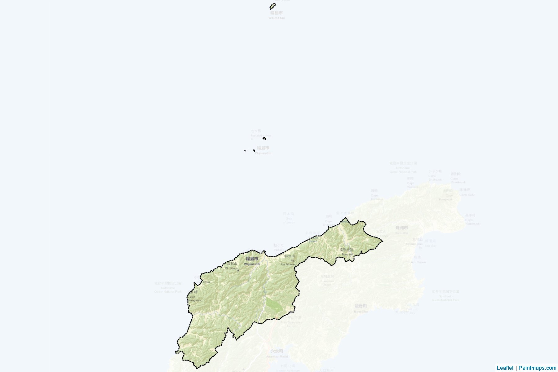 Muestras de recorte de mapas Wajima (Ishikawa)-2