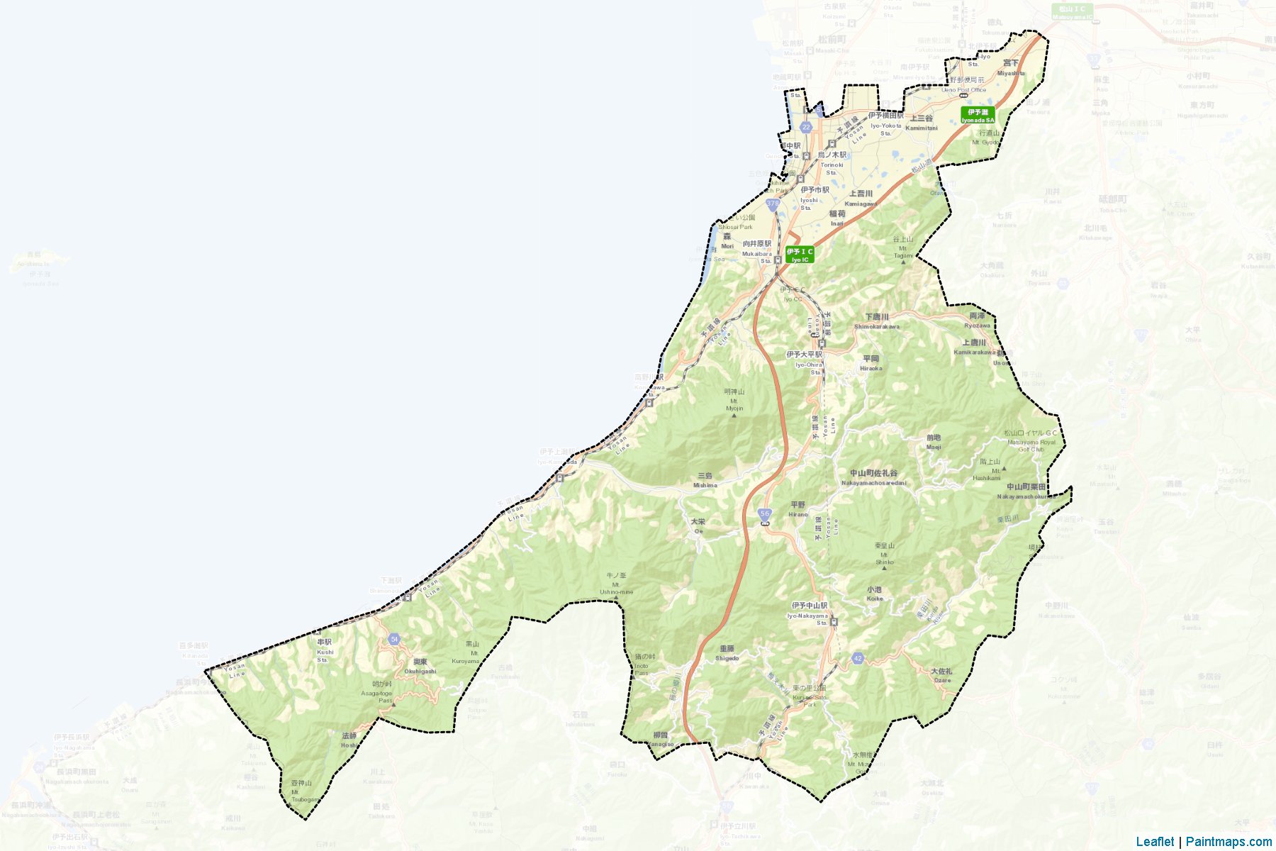 Iyo (Ehime Prefecture) Map Cropping Samples-2