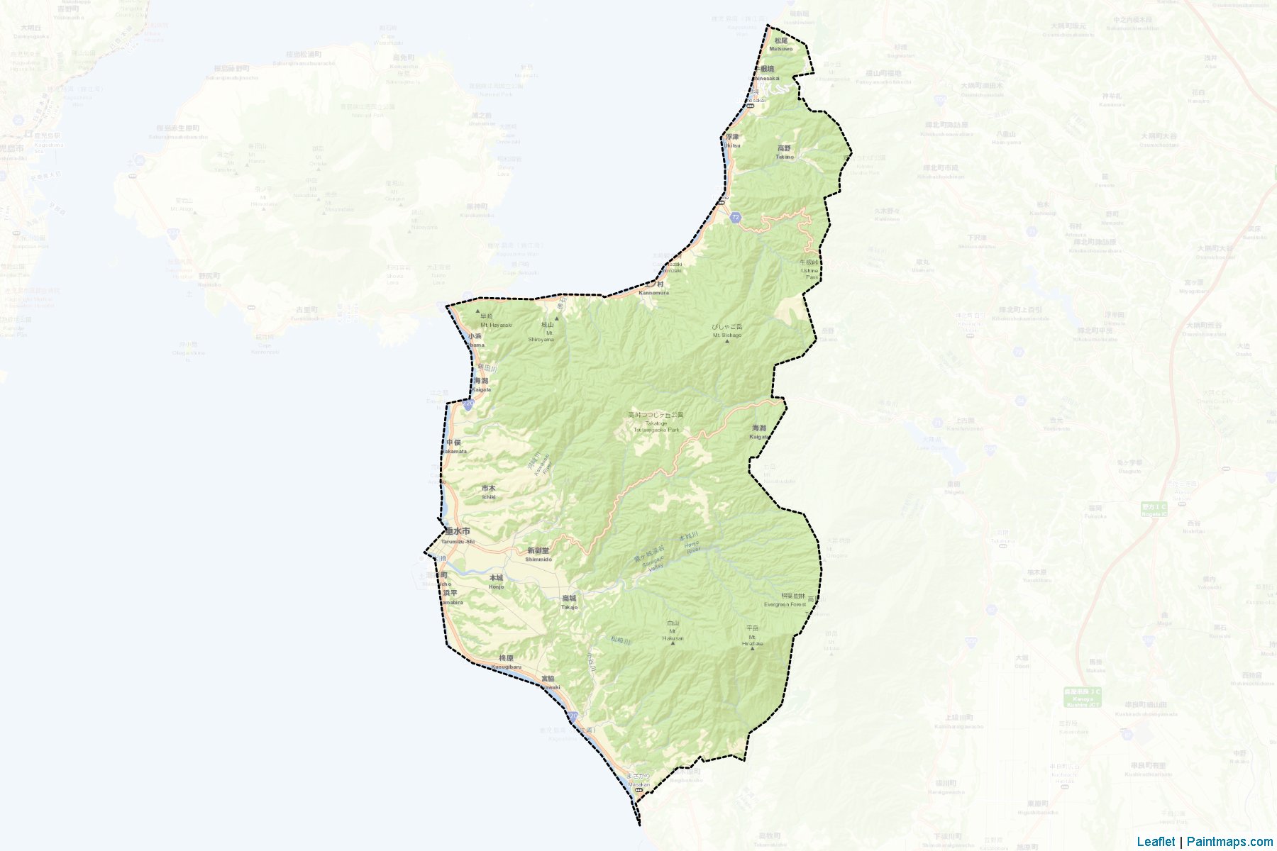 Tarumizu (Kagoshima Prefecture) Map Cropping Samples-2