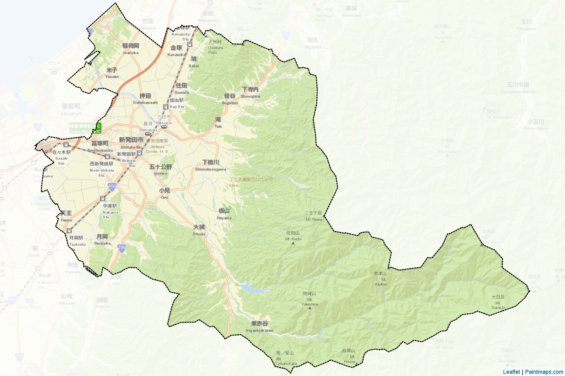 Shibata (Niigata Prefecture) Map Cropping Samples-2