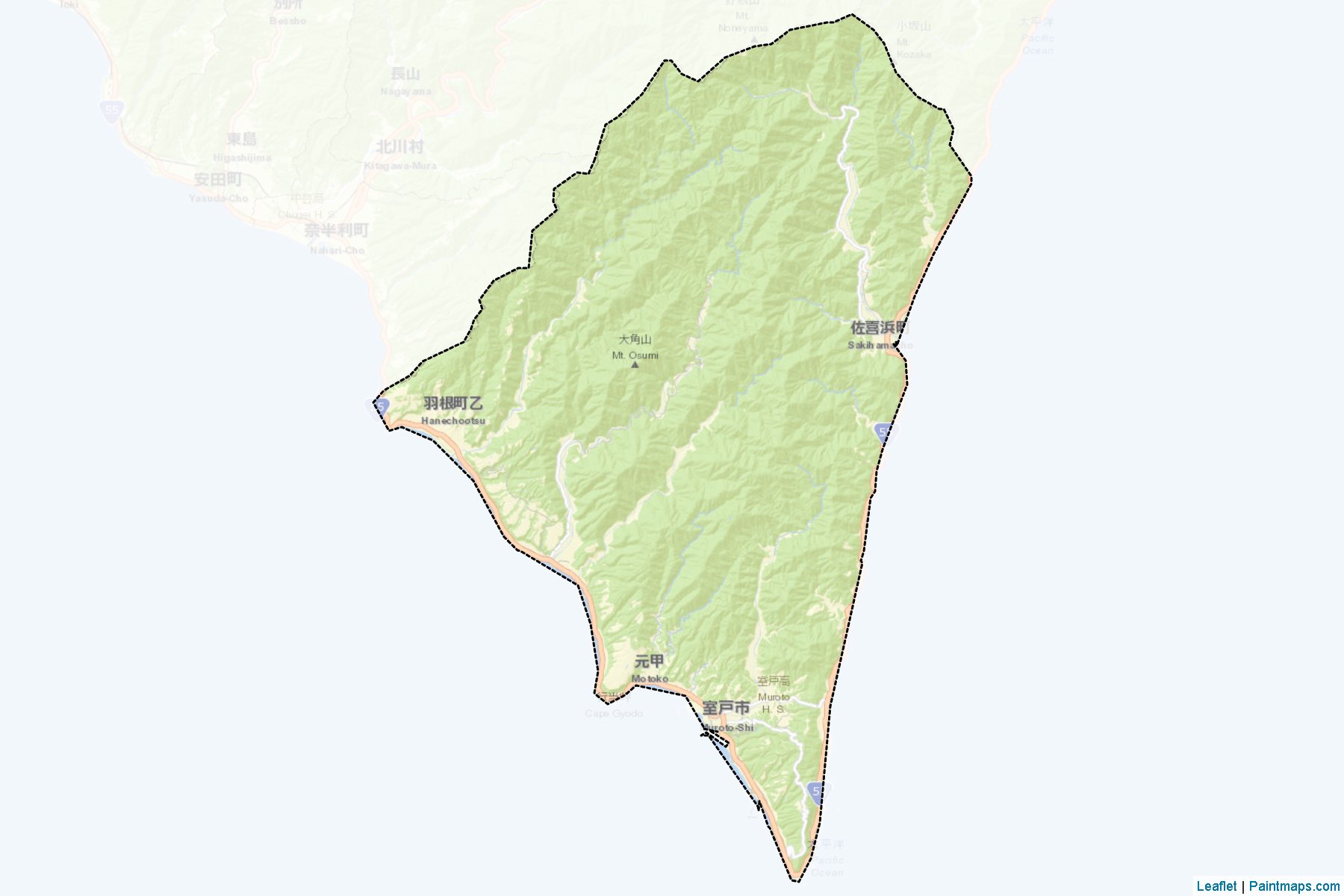 Muroto (Kochi Prefecture) Map Cropping Samples-2