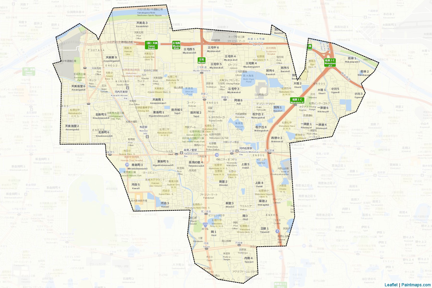 Muestras de recorte de mapas Matsubara (Osaka)-2