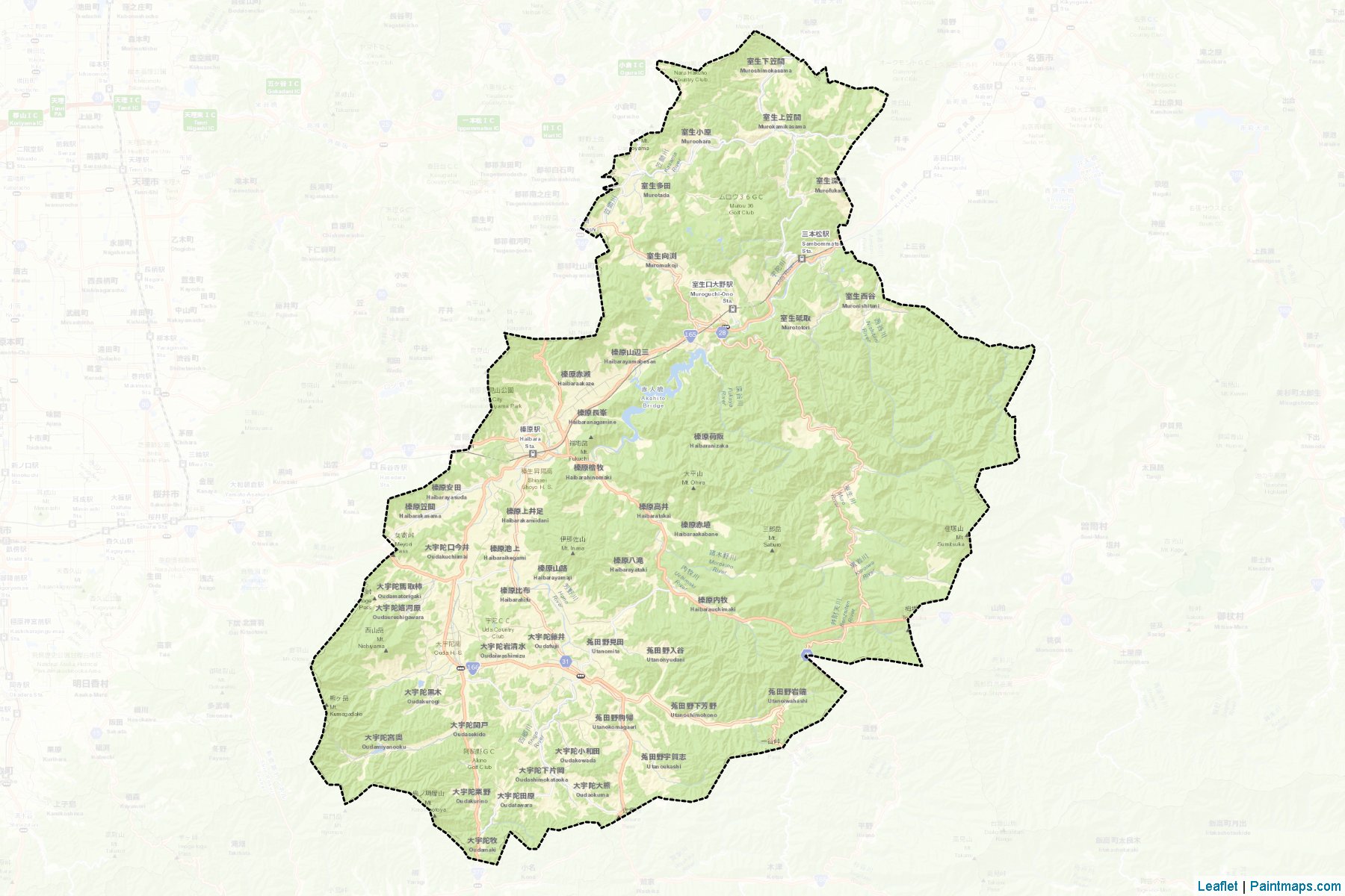 Uda (Nara Prefecture) Map Cropping Samples-2