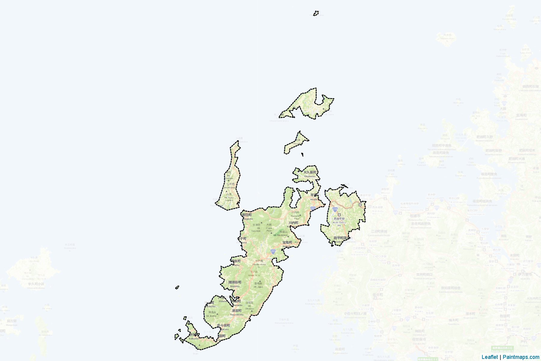 Muestras de recorte de mapas Hirado (Nagasaki)-2