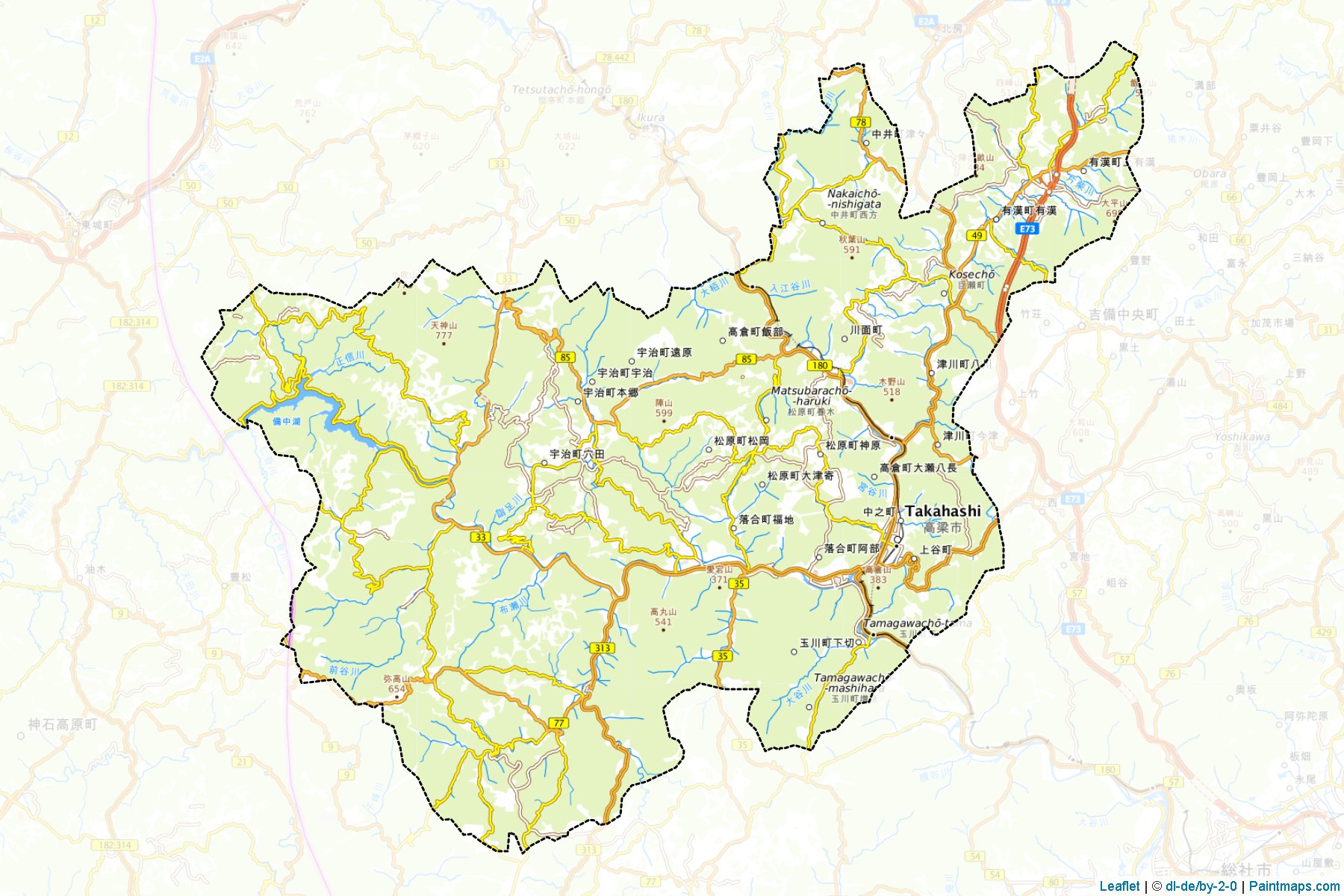 Takahashi (Okayama Prefecture) Map Cropping Samples-1