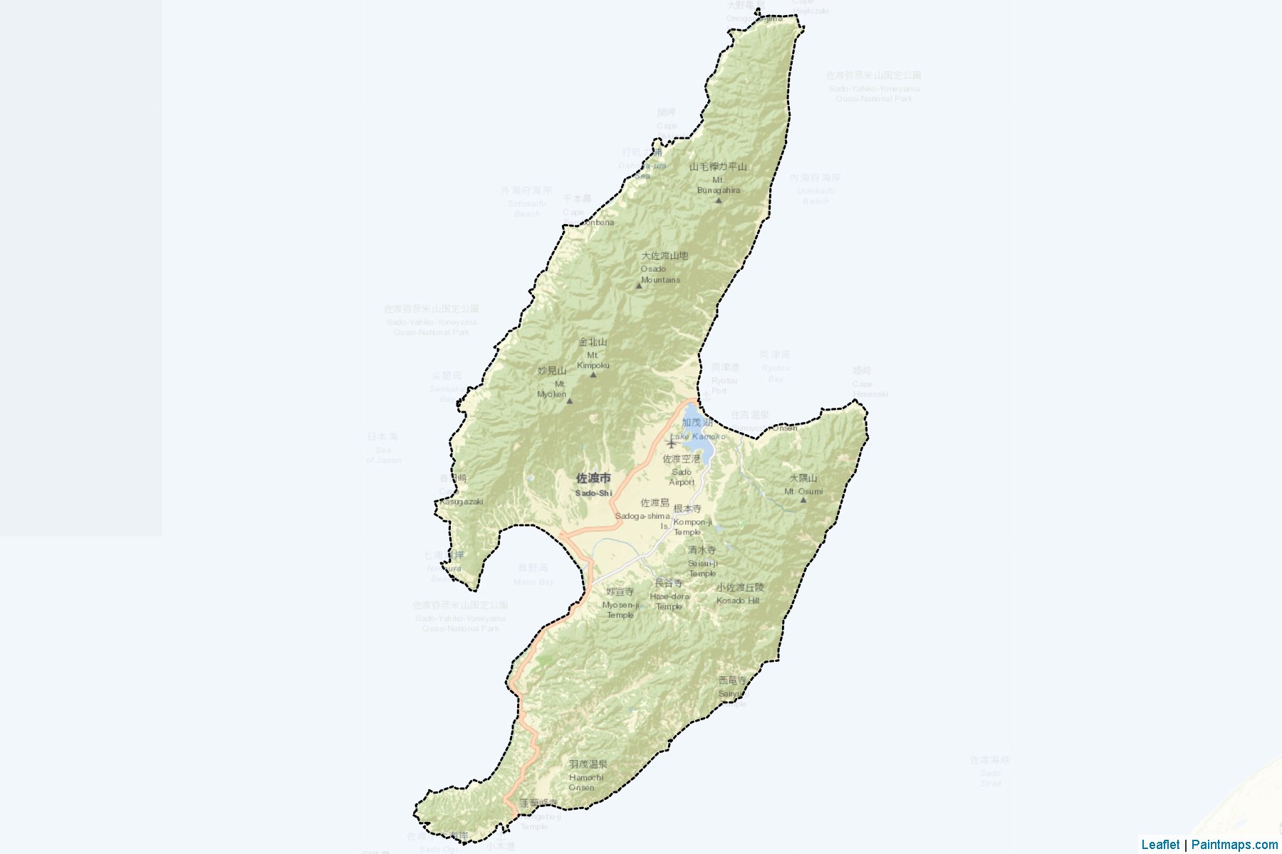 Sado (Niigata Prefecture) Map Cropping Samples-2