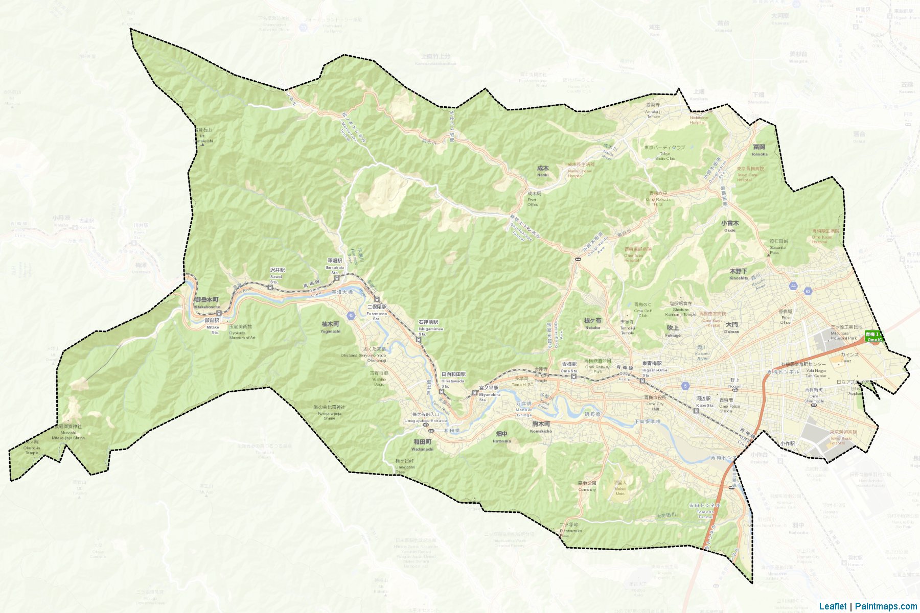 Muestras de recorte de mapas Ome (Tokyo)-2