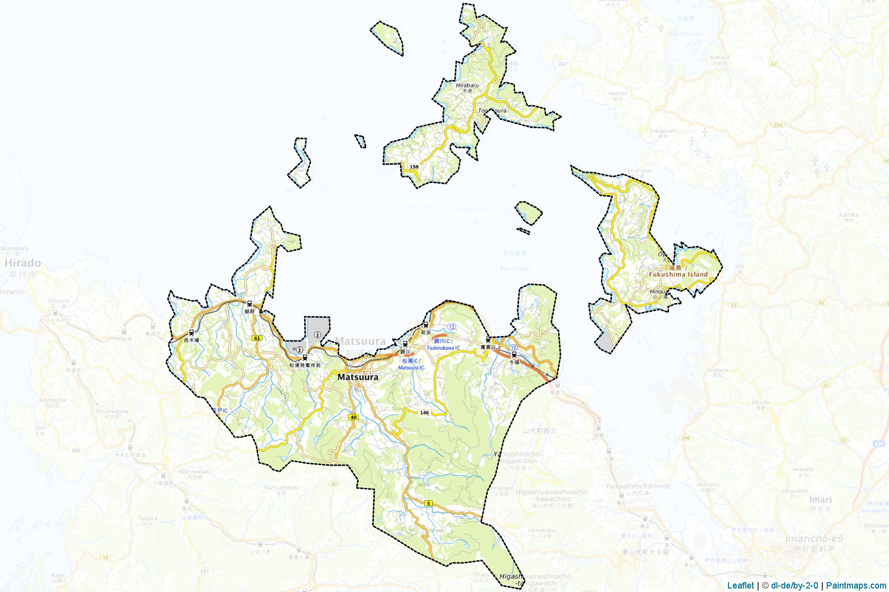 Matsuura (Nagasaki Prefecture) Map Cropping Samples-1