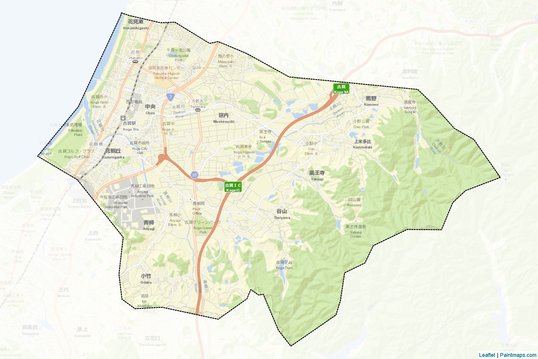 Muestras de recorte de mapas Koga (Fukuoka)-2