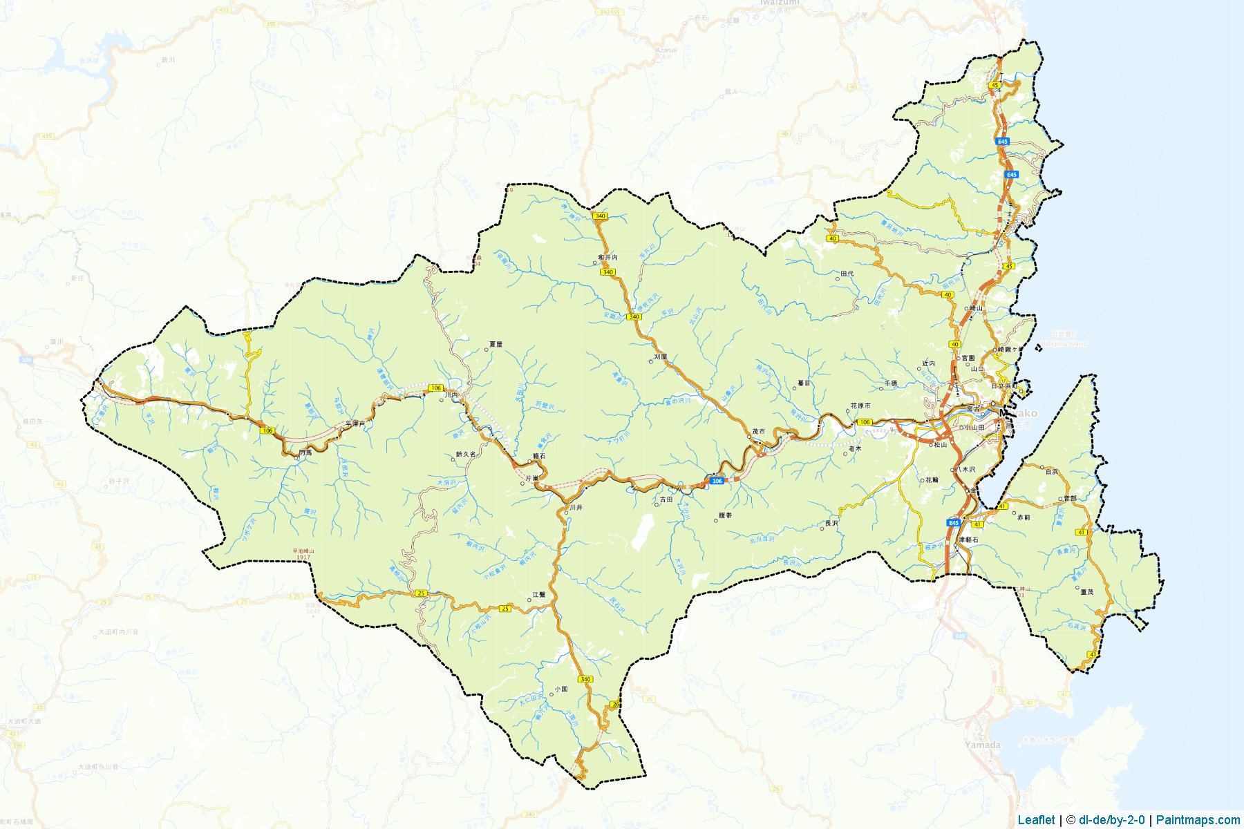 Muestras de recorte de mapas Miyako (Iwate)-1