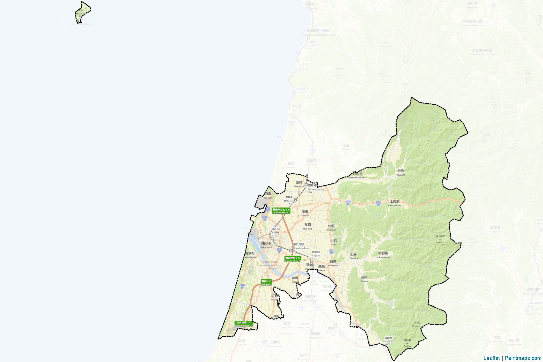 Sakata (Yamagata Prefecture) Map Cropping Samples-2