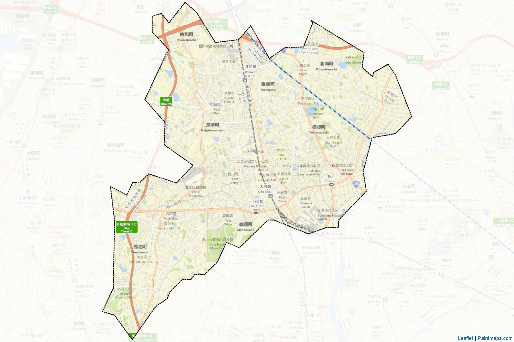 Obu (Aichi Prefecture) Map Cropping Samples-2