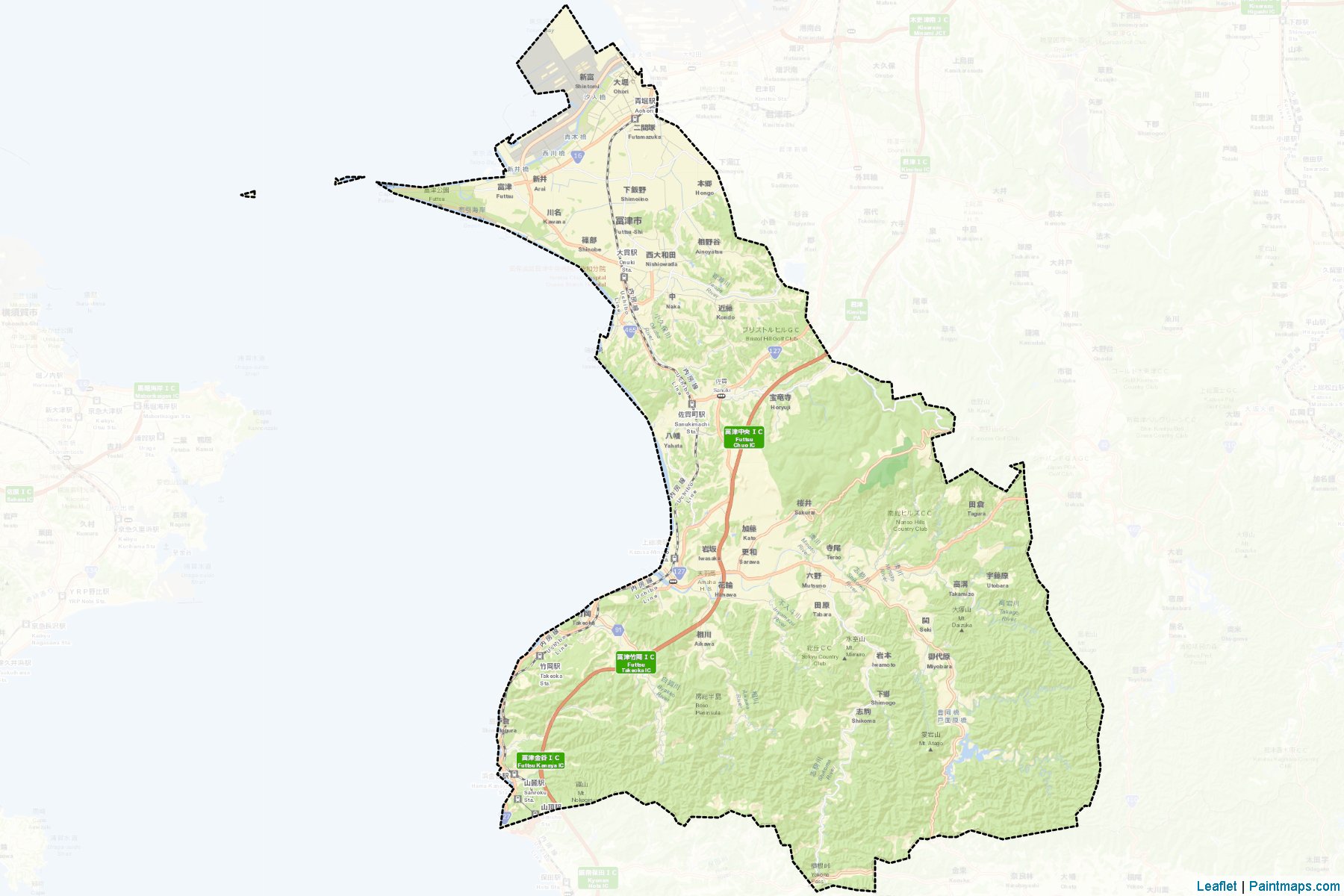 Futtsu (Chiba Prefecture) Map Cropping Samples-2