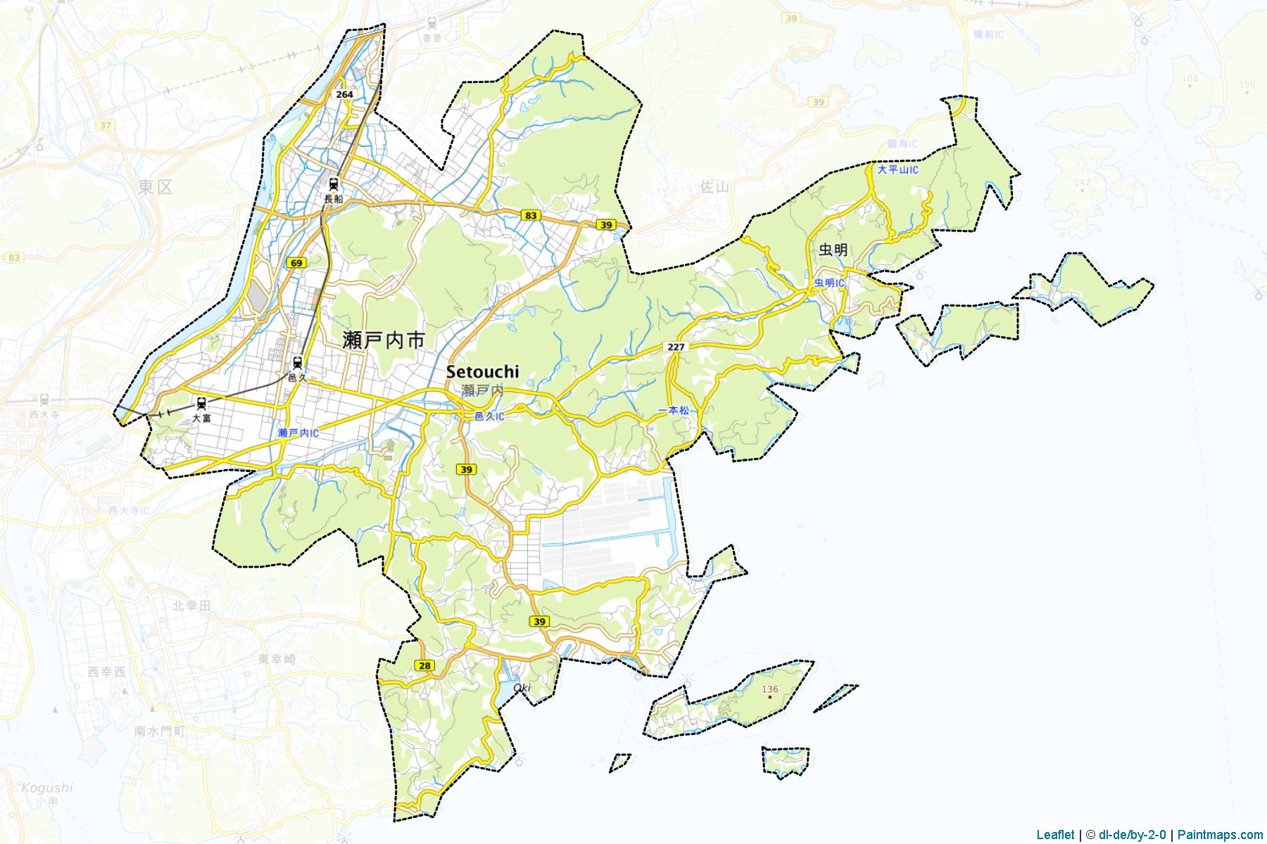 Muestras de recorte de mapas Setouchi (Okayama)-1