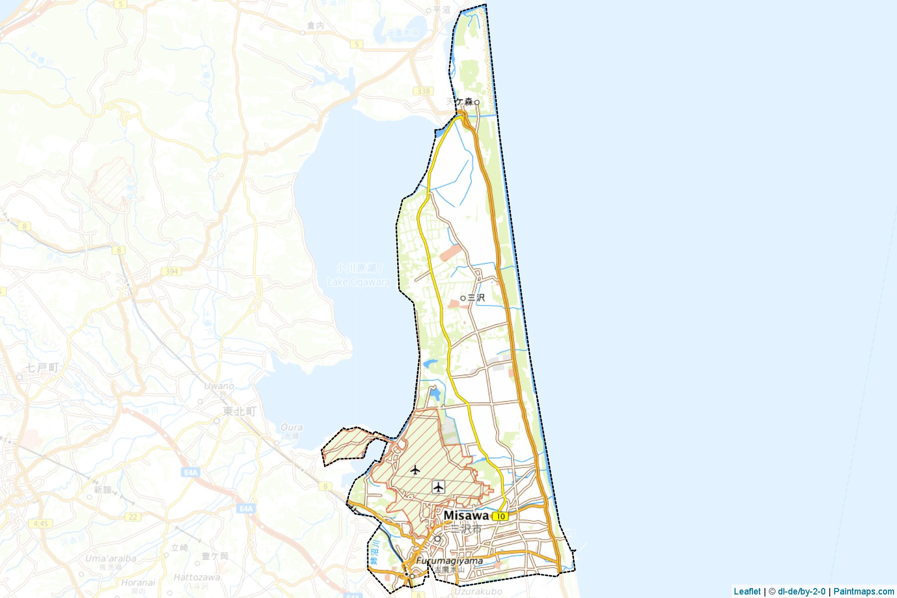 Misawa (Aomori Prefecture) Map Cropping Samples-1