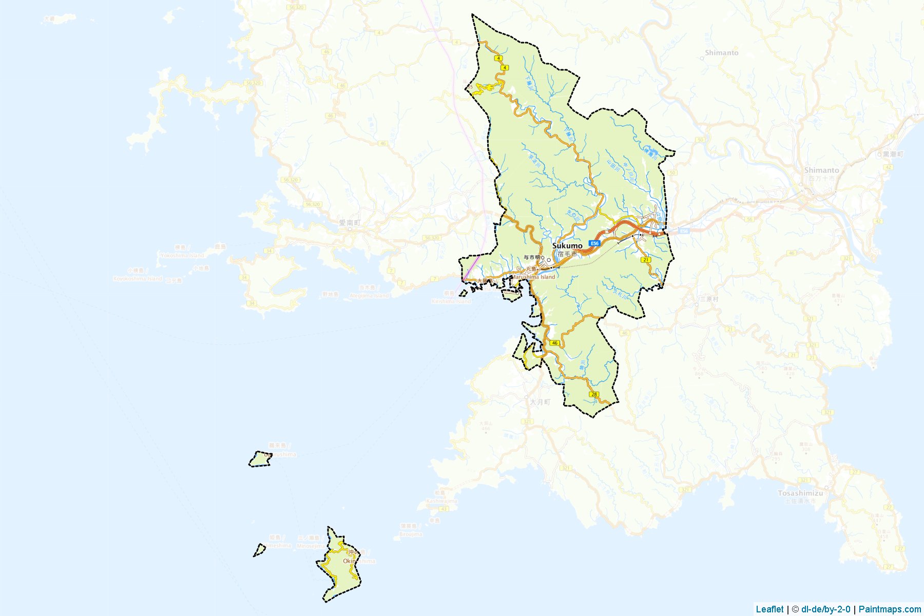 Sukumo (Kochi Prefecture) Map Cropping Samples-1