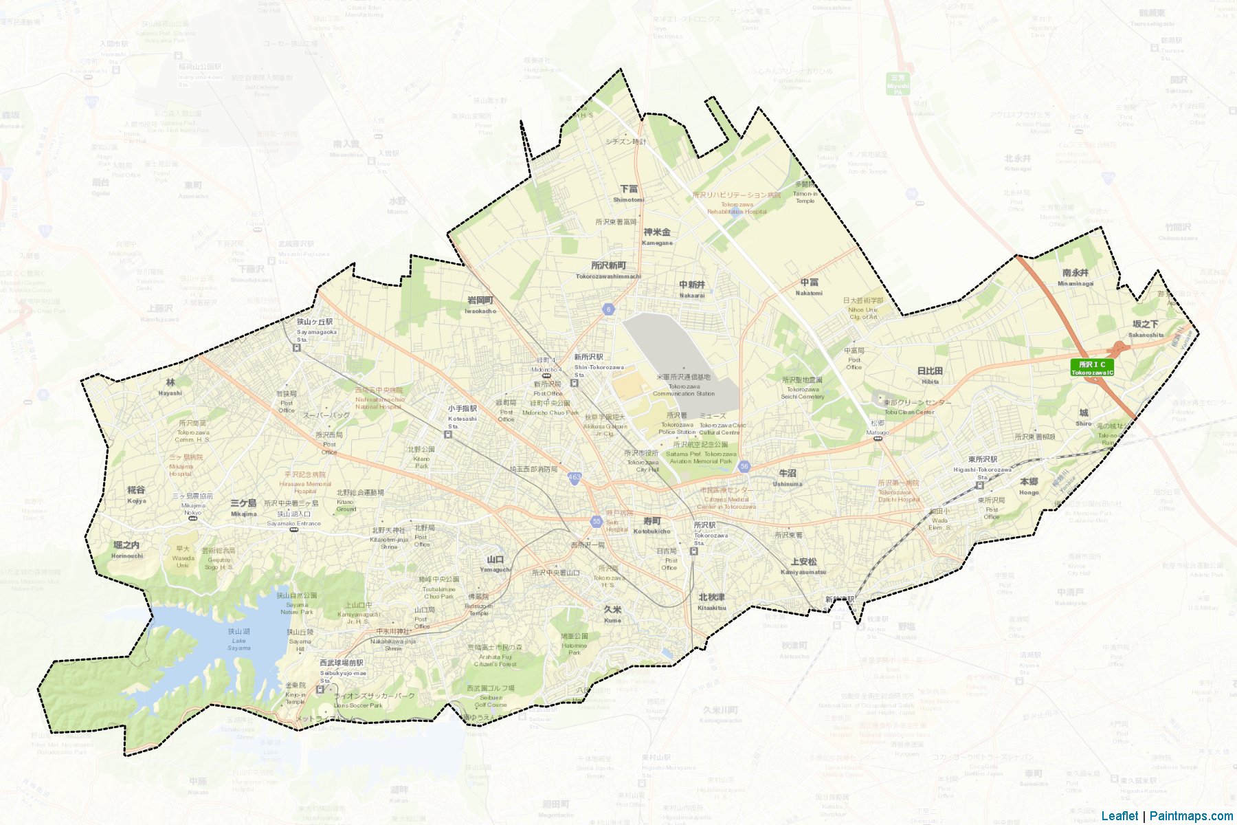 Tokorozawa (Saitama ili) Haritası Örnekleri-2