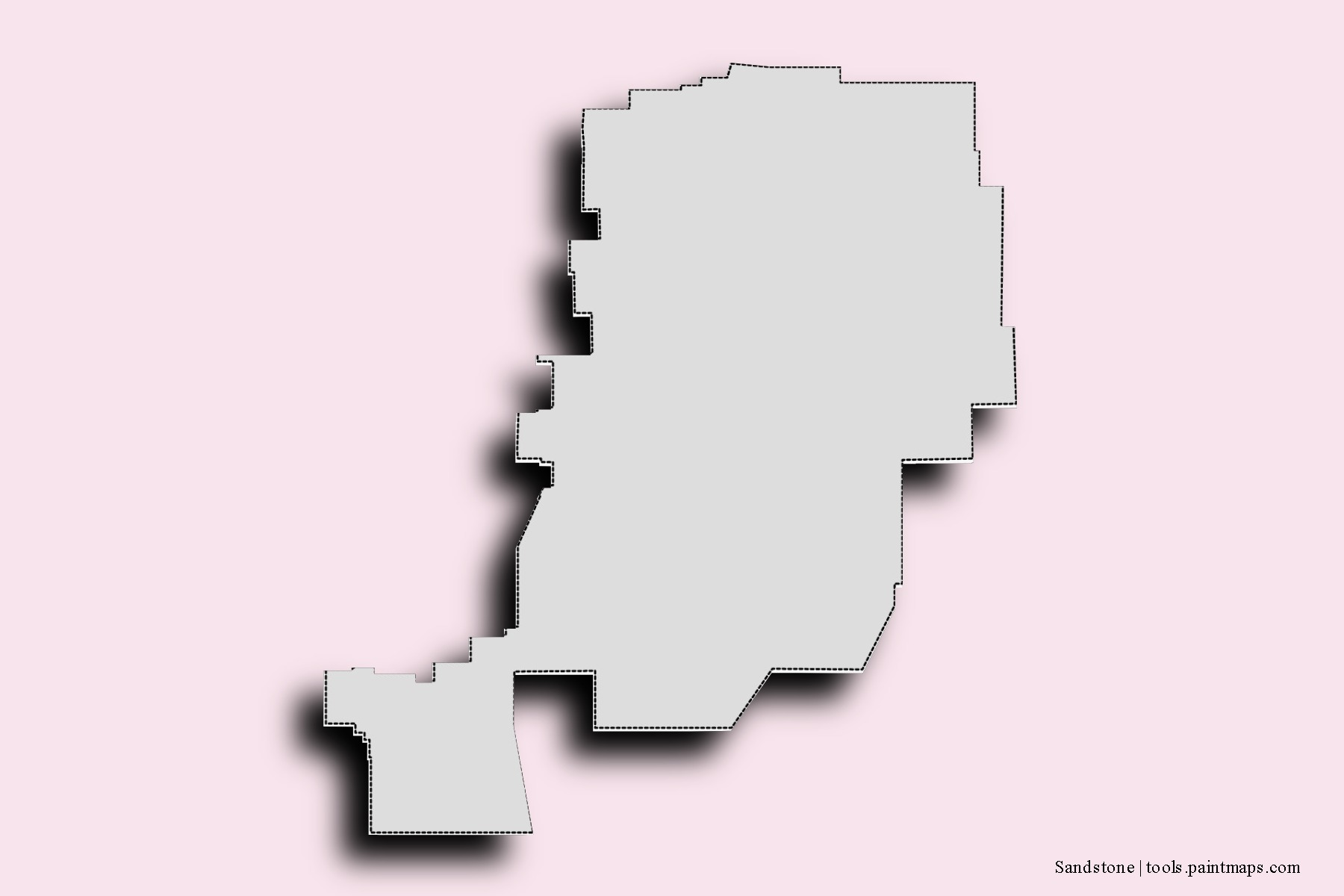 Sandstone neighborhoods and villages map with 3D shadow effect