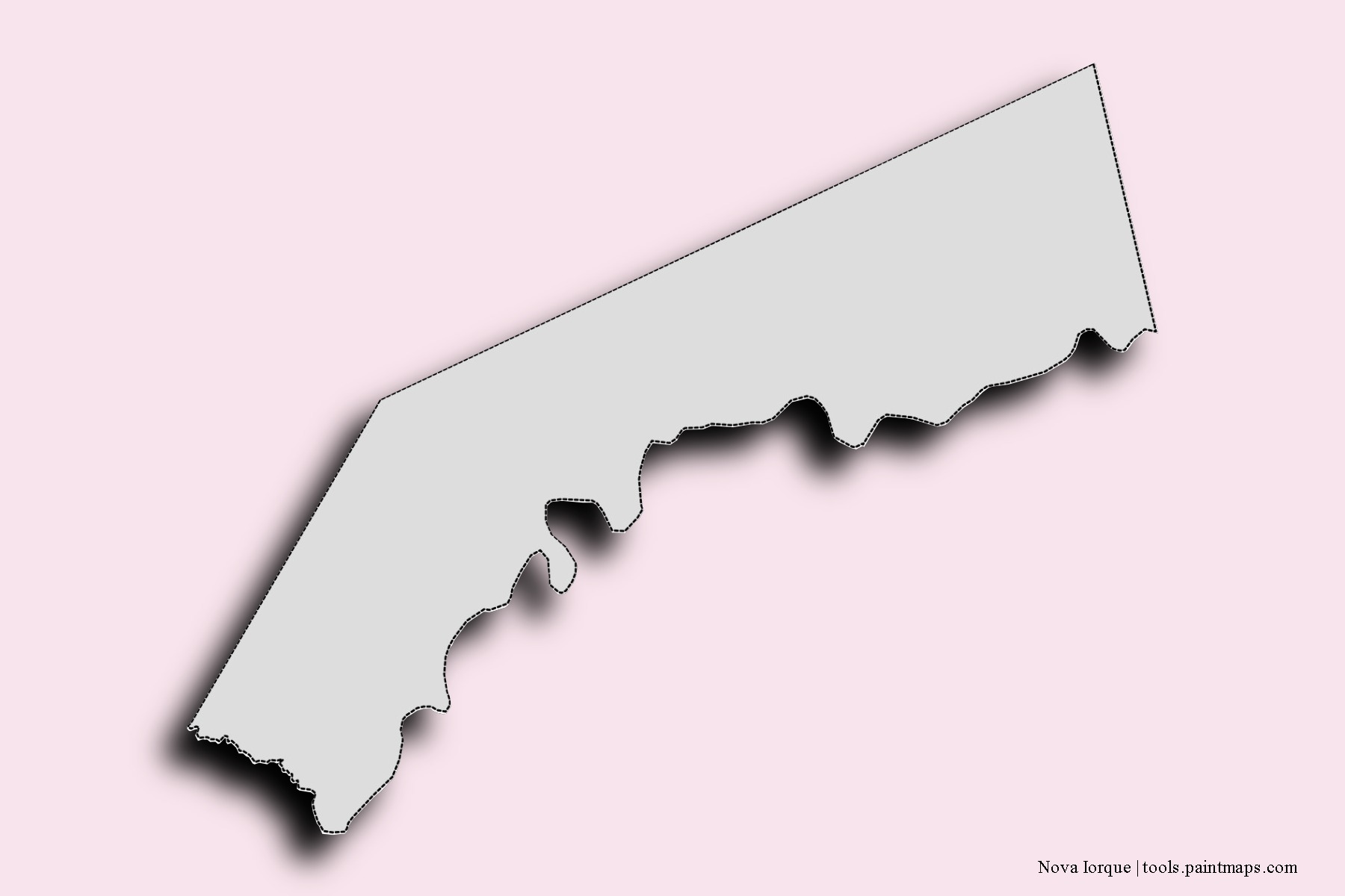 Nova Iorque neighborhoods and villages map with 3D shadow effect