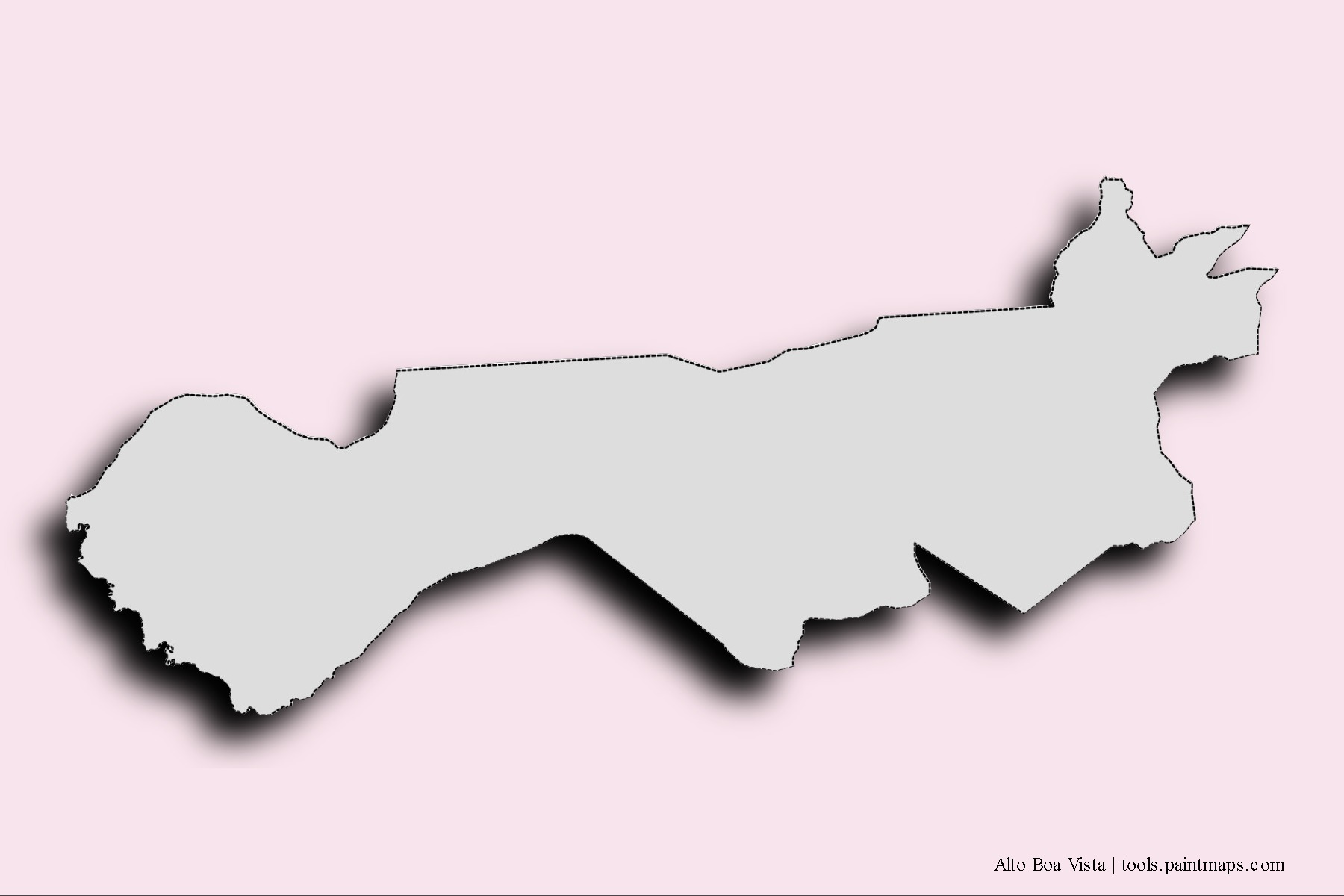 Alto Boa Vista neighborhoods and villages map with 3D shadow effect